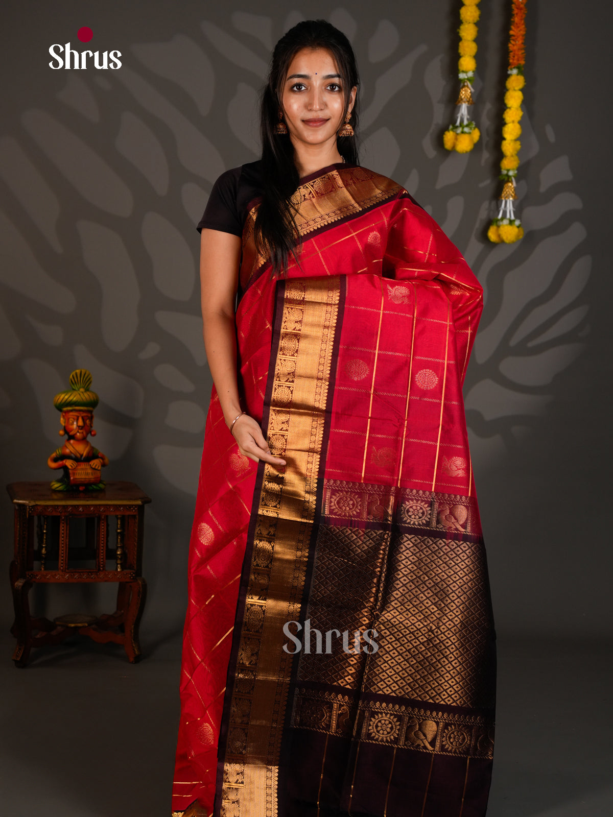 Silk Cotton Saree - ECS27054 - Shop on Shrus.com