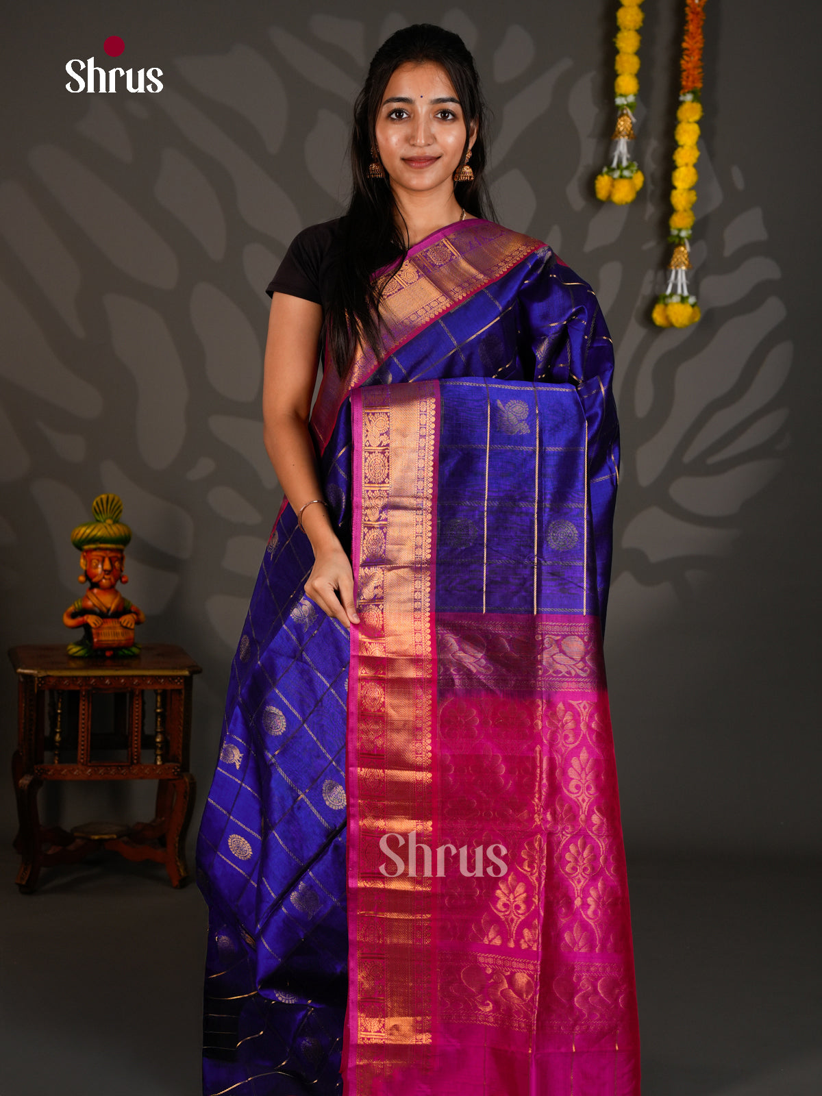 Silk Cotton Saree - ECS27059 - Shop on Shrus.com
