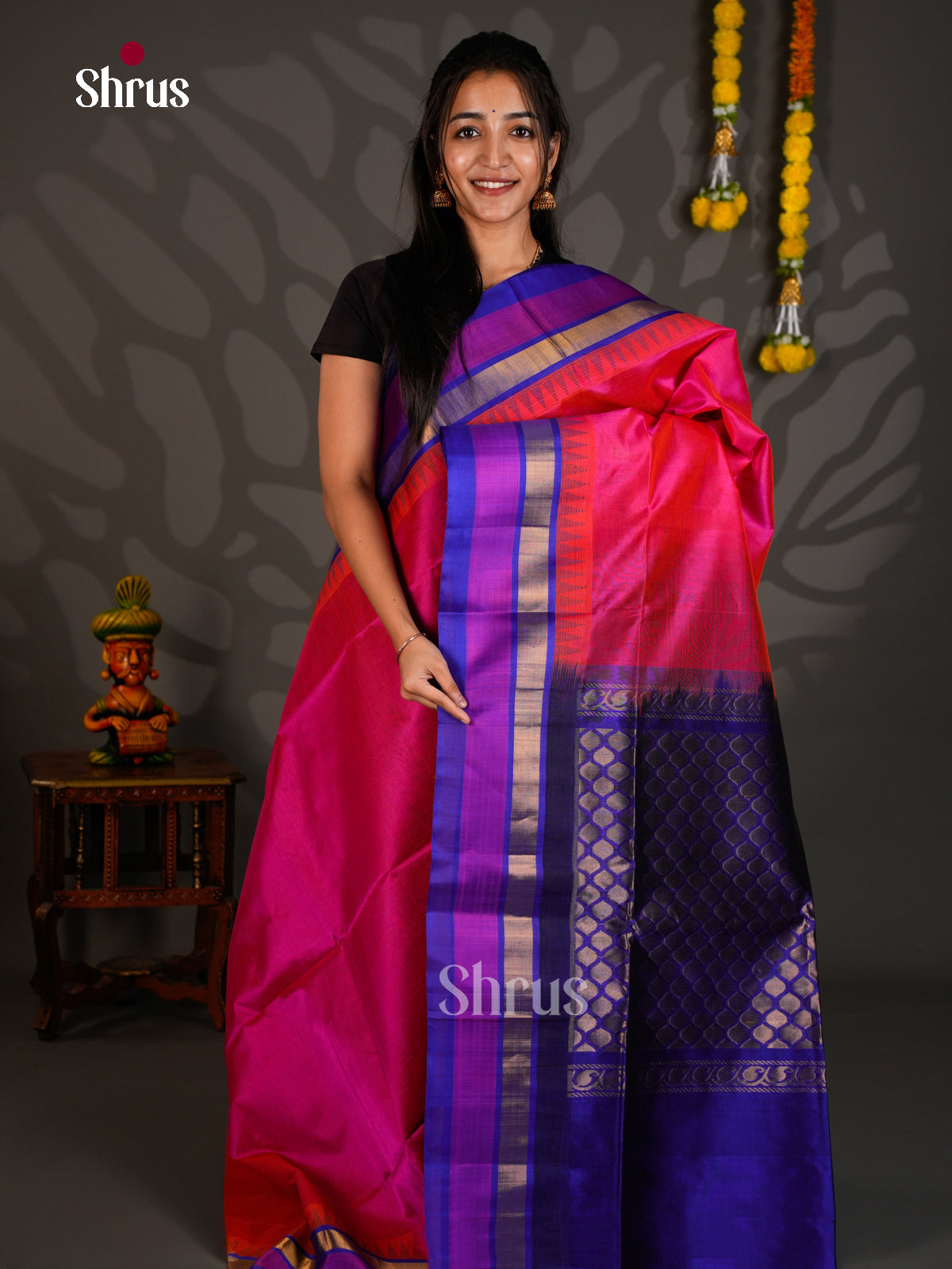 Silk Cotton Saree - ECS27063 - Shop on Shrus.com