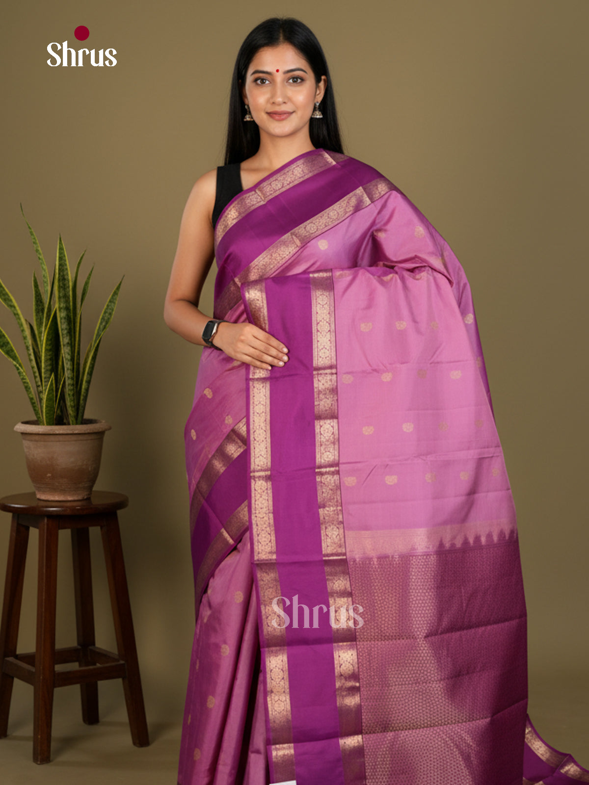 Kanchipuram silk Saree - EDS04018 - Shop on Shrus.com