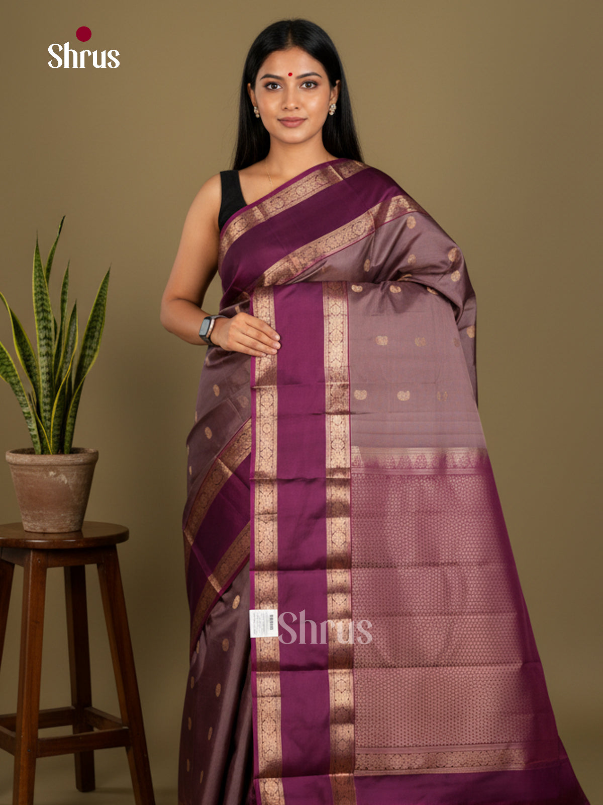 Kanchipuram silk Saree - EDS04020 - Shop on Shrus.com