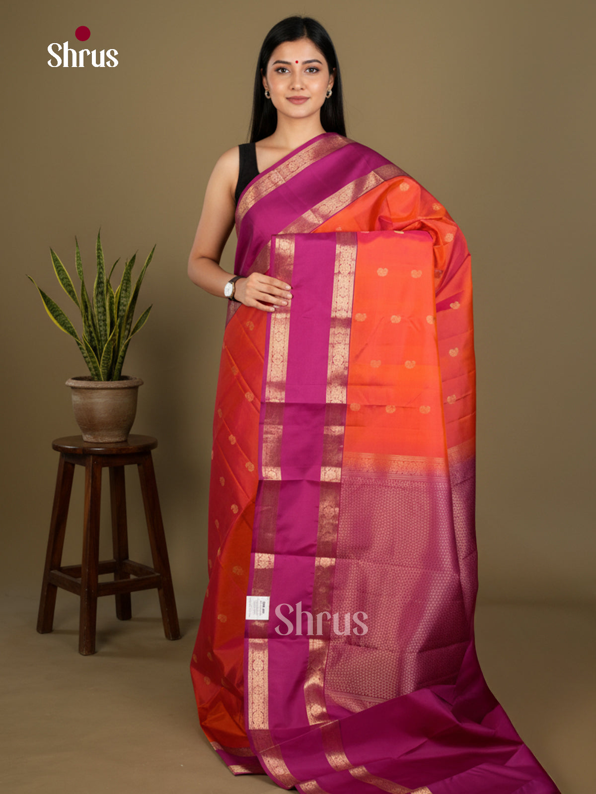 Kanchipuram silk Saree - EDS04021 - Shop on Shrus.com