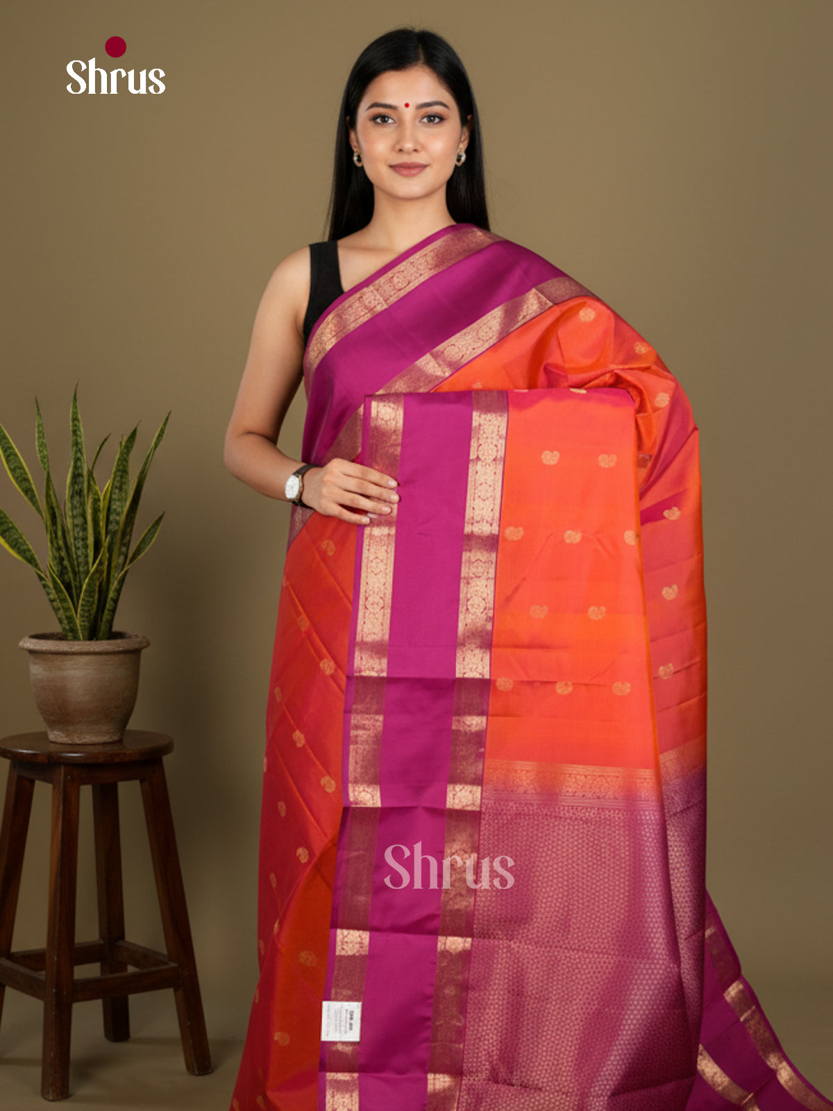 Kanchipuram silk Saree - EDS04021 - Shop on Shrus.com