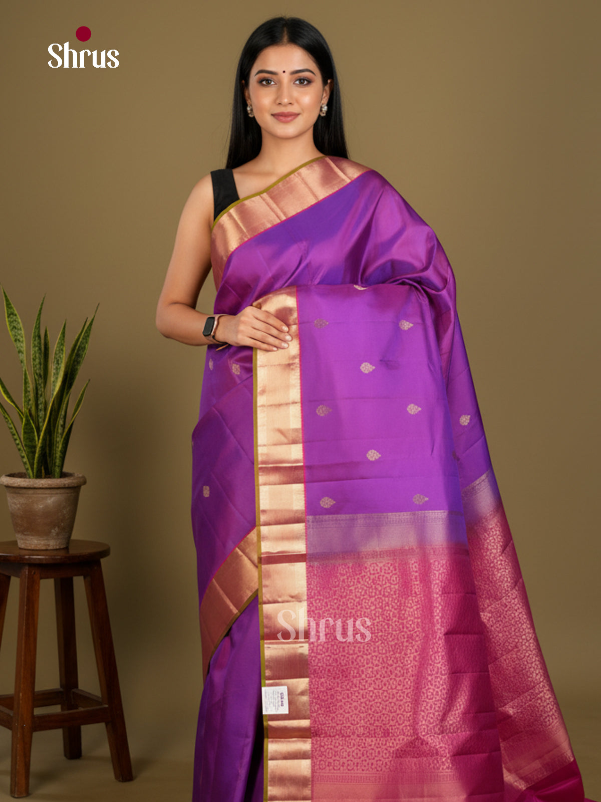 Kanchipuram silk Saree - EDS04025 - Shop on Shrus.com