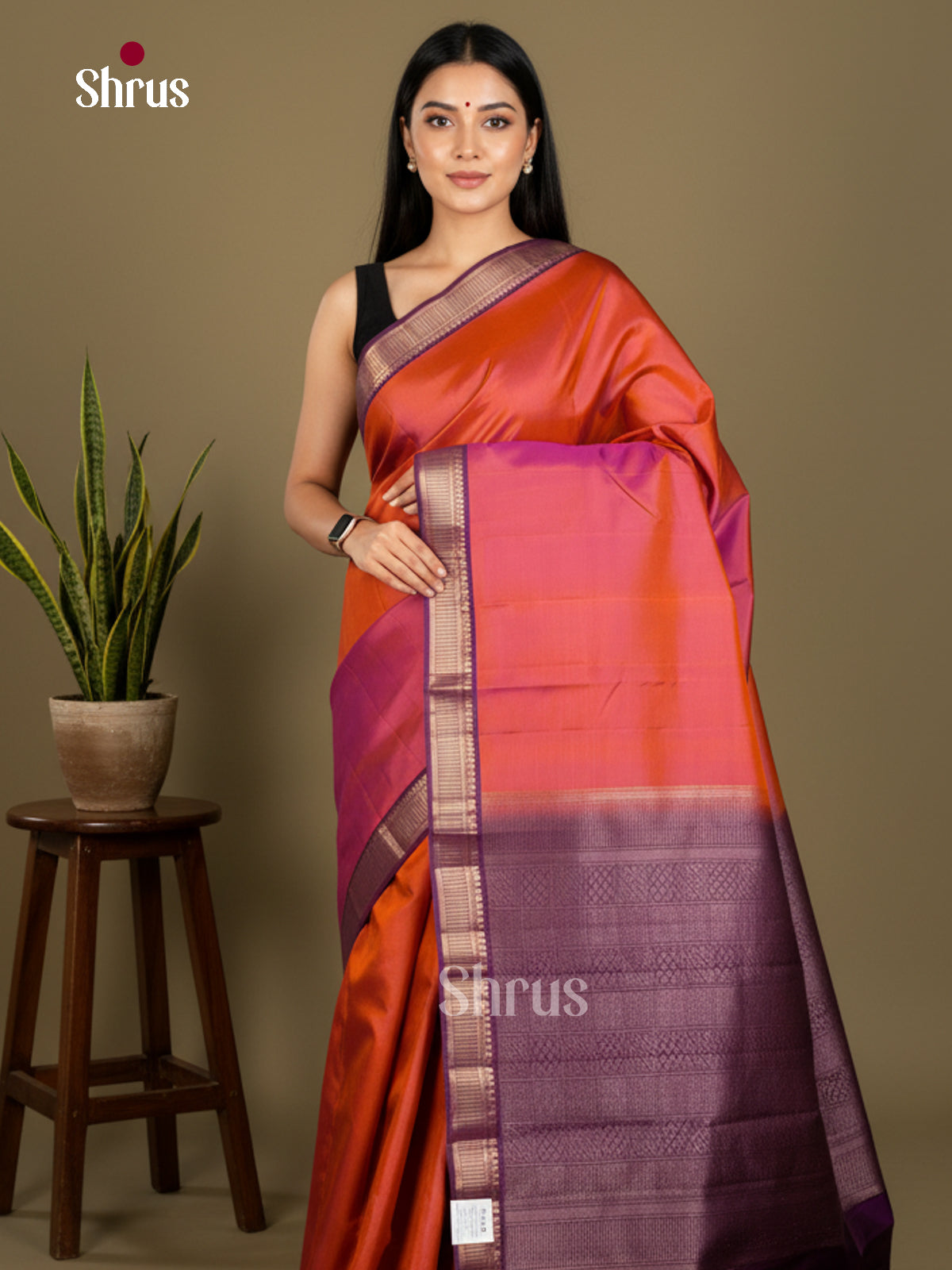 Kanchipuram silk Saree - EDS04028 - Shop on Shrus.com