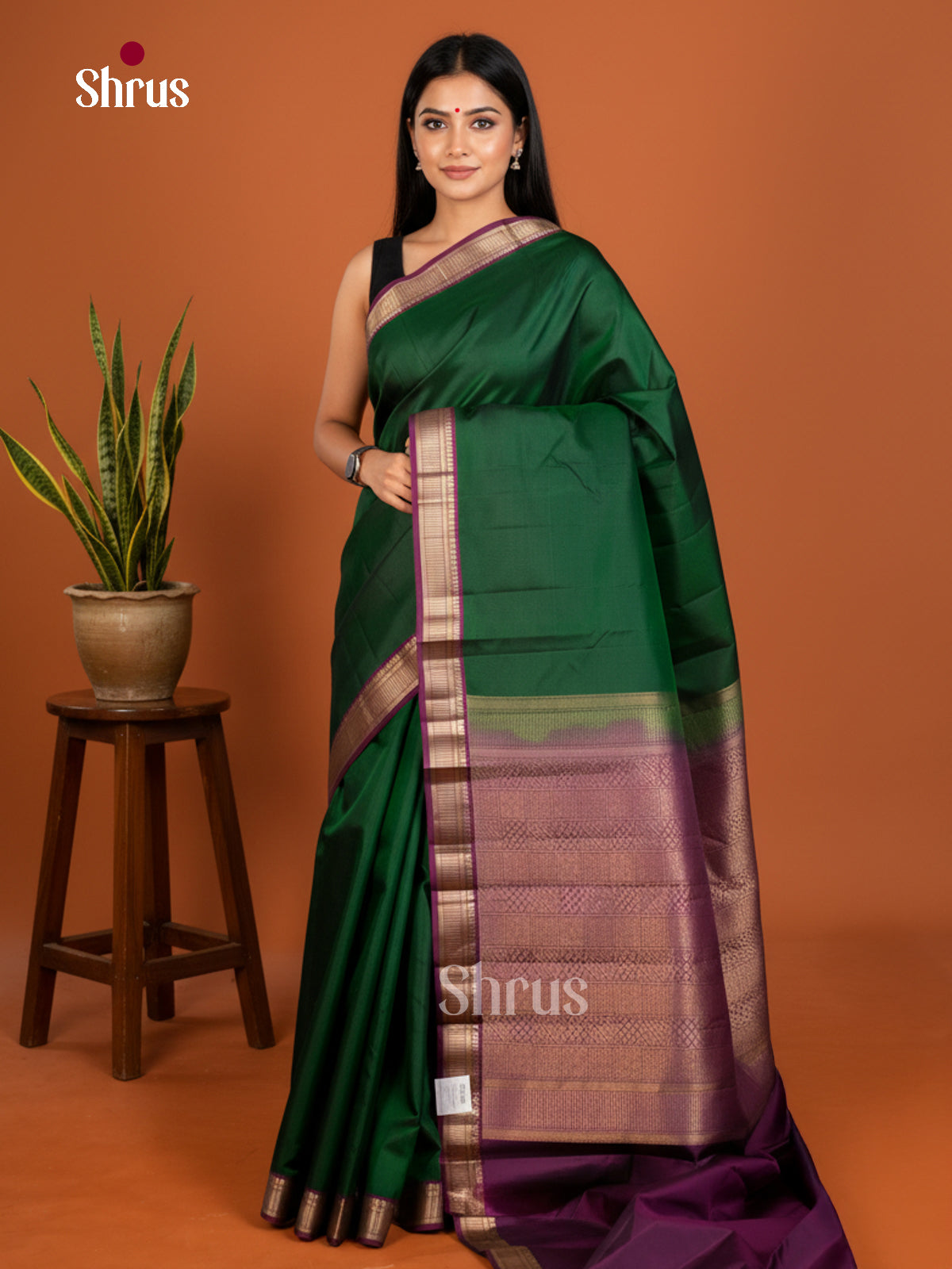 Kanchipuram silk Saree - EDS04029 - Shop on Shrus.com