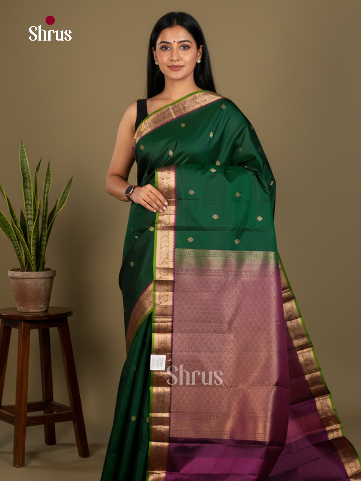 Kanchipuram silk Saree - EDS04031 - Shop on Shrus.com