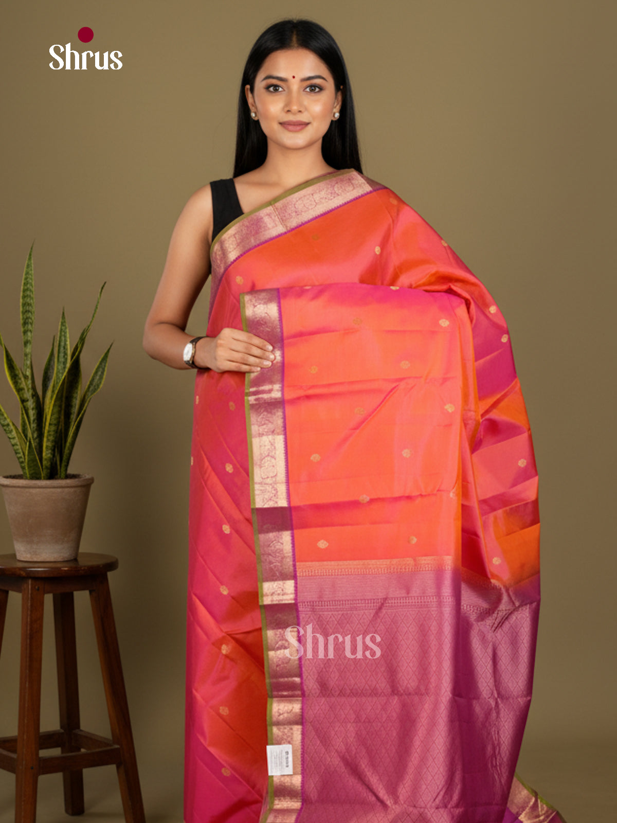 Kanchipuram silk Saree - EDS04032 - Shop on Shrus.com