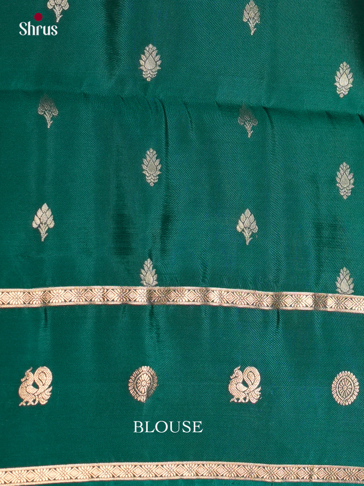 Leaf Green & Green - Softsilk-halfpure Saree - EDS04045 - Shop on Shrus.com