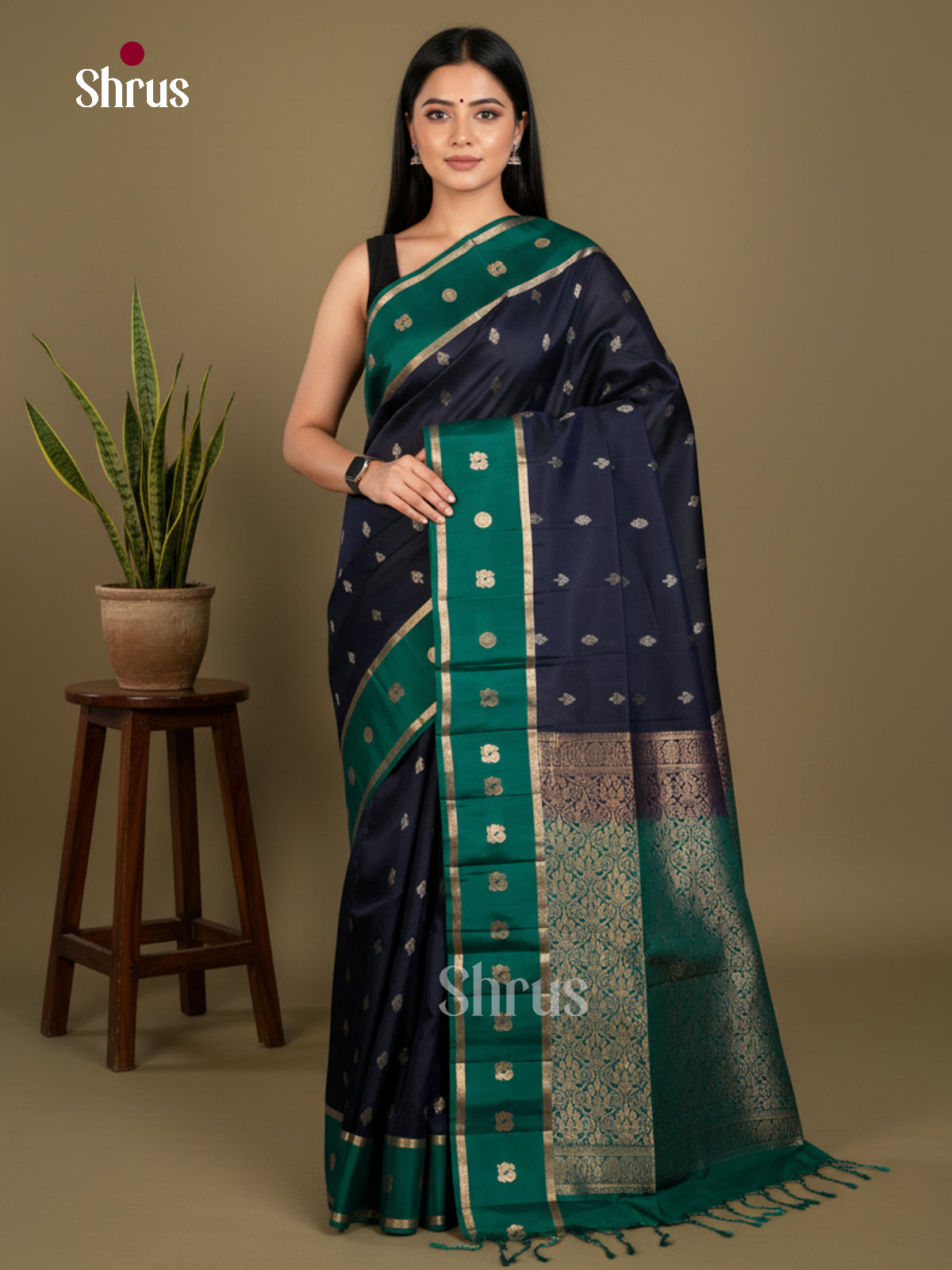 Softsilk-halfpure Saree - EDS04052 - Shop on Shrus.com