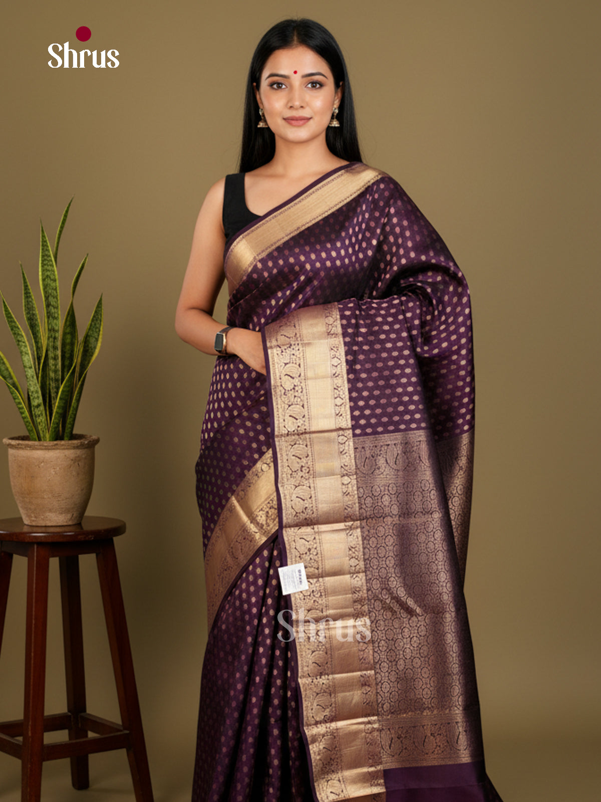 Kanchipuram-halfpure Saree - EDS04074 - Shop on Shrus.com