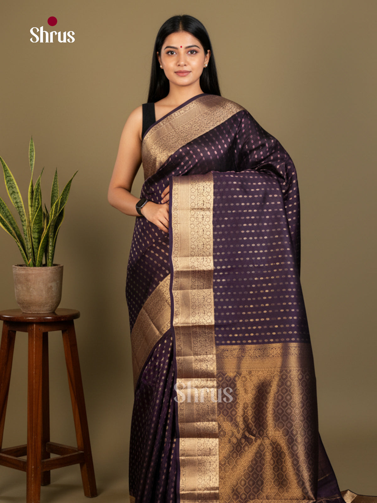 Kanchipuram-halfpure Saree - EDS04083 - Shop on Shrus.com