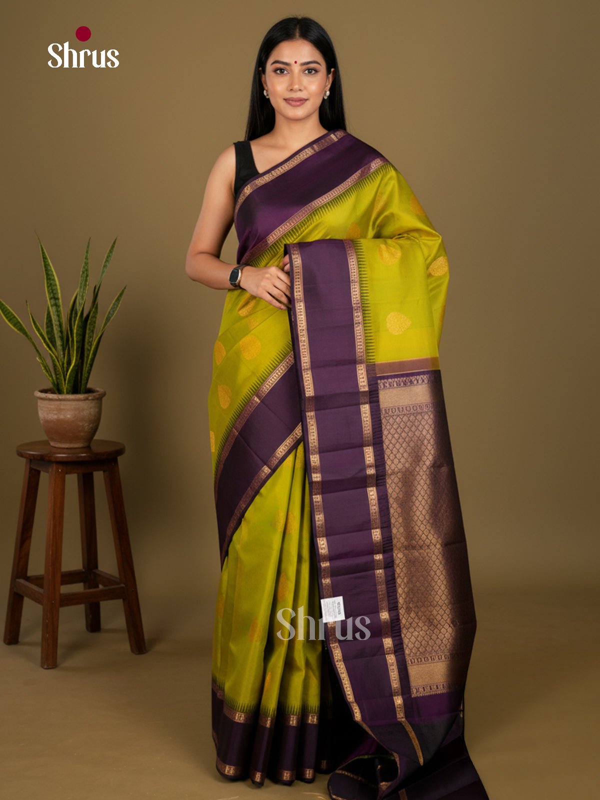 Kanchipuram silk Saree - EDS04084 - Shop on Shrus.com