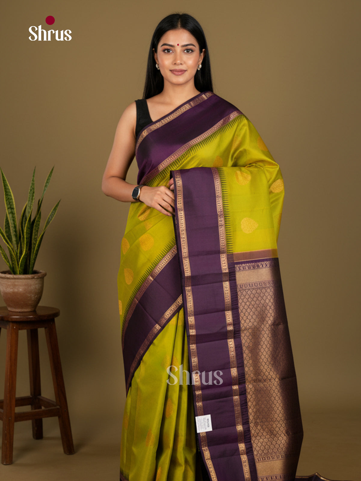 Kanchipuram silk Saree - EDS04084 - Shop on Shrus.com