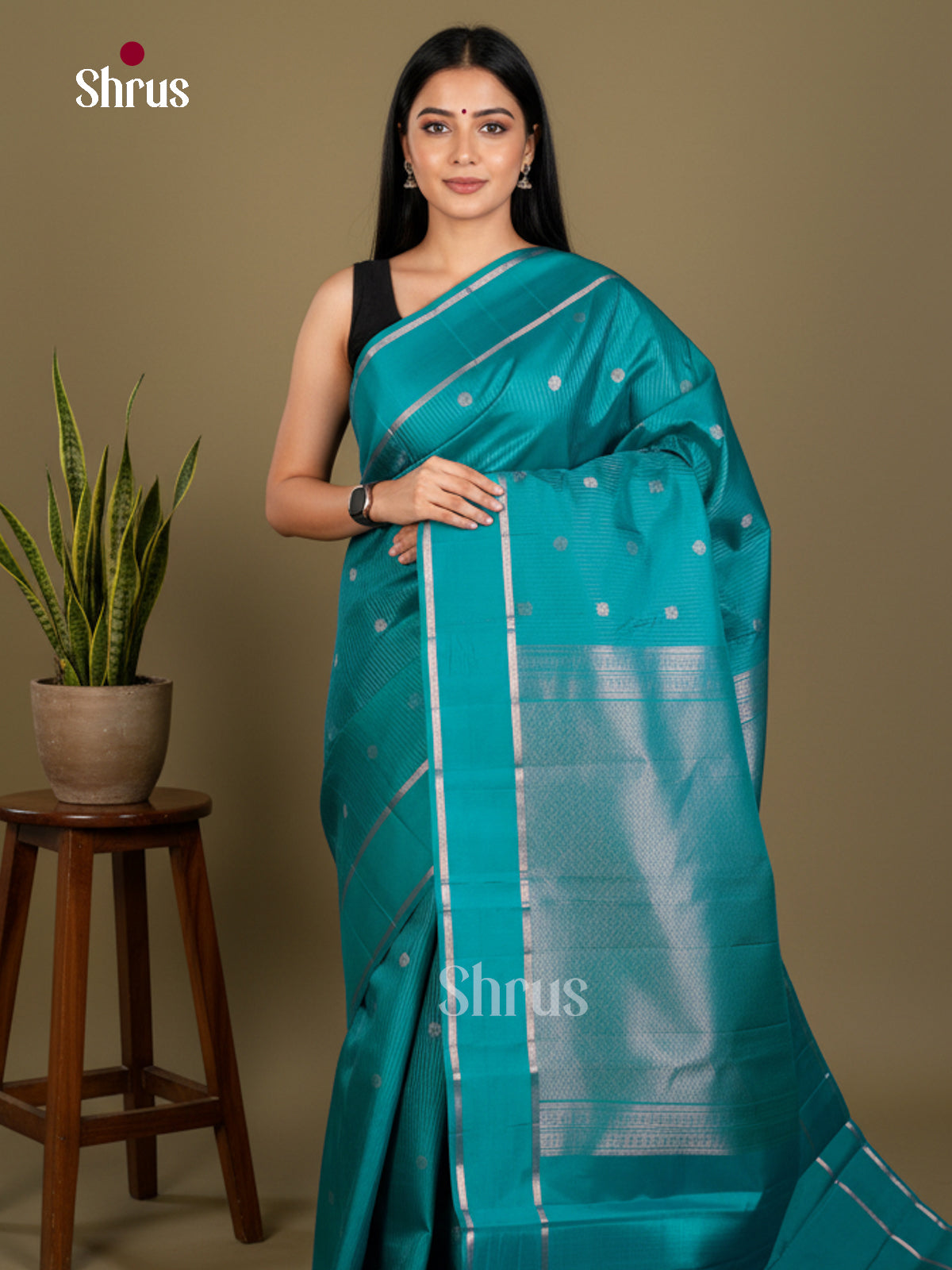 Kanchipuram silk Saree - EDS04090 - Shop on Shrus.com