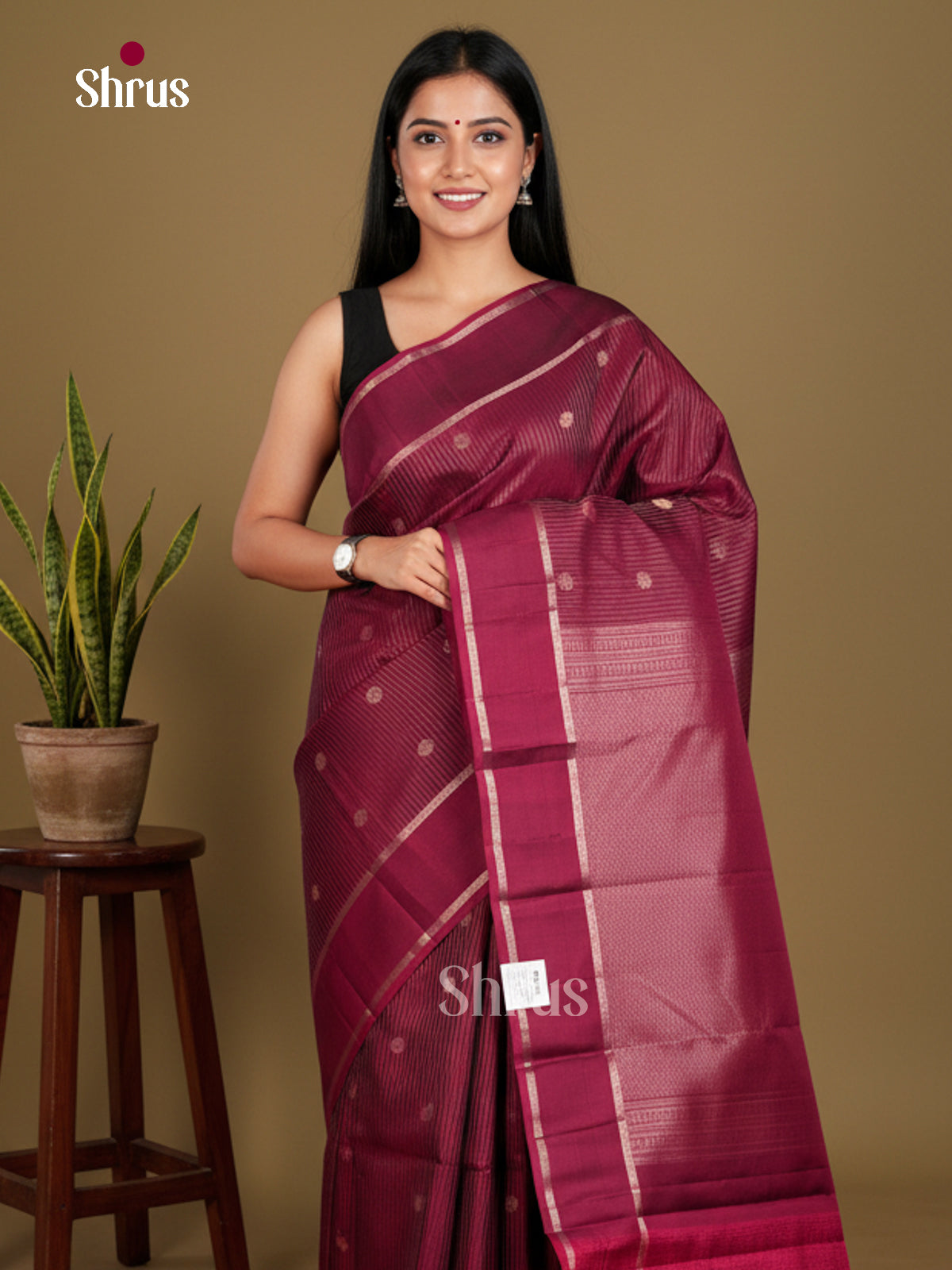 Kanchipuram silk Saree - EDS04092 - Shop on Shrus.com