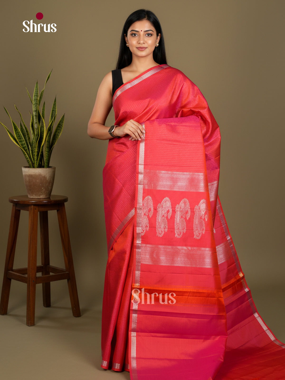 Kanchipuram silk Saree - EDS04097 - Shop on Shrus.com