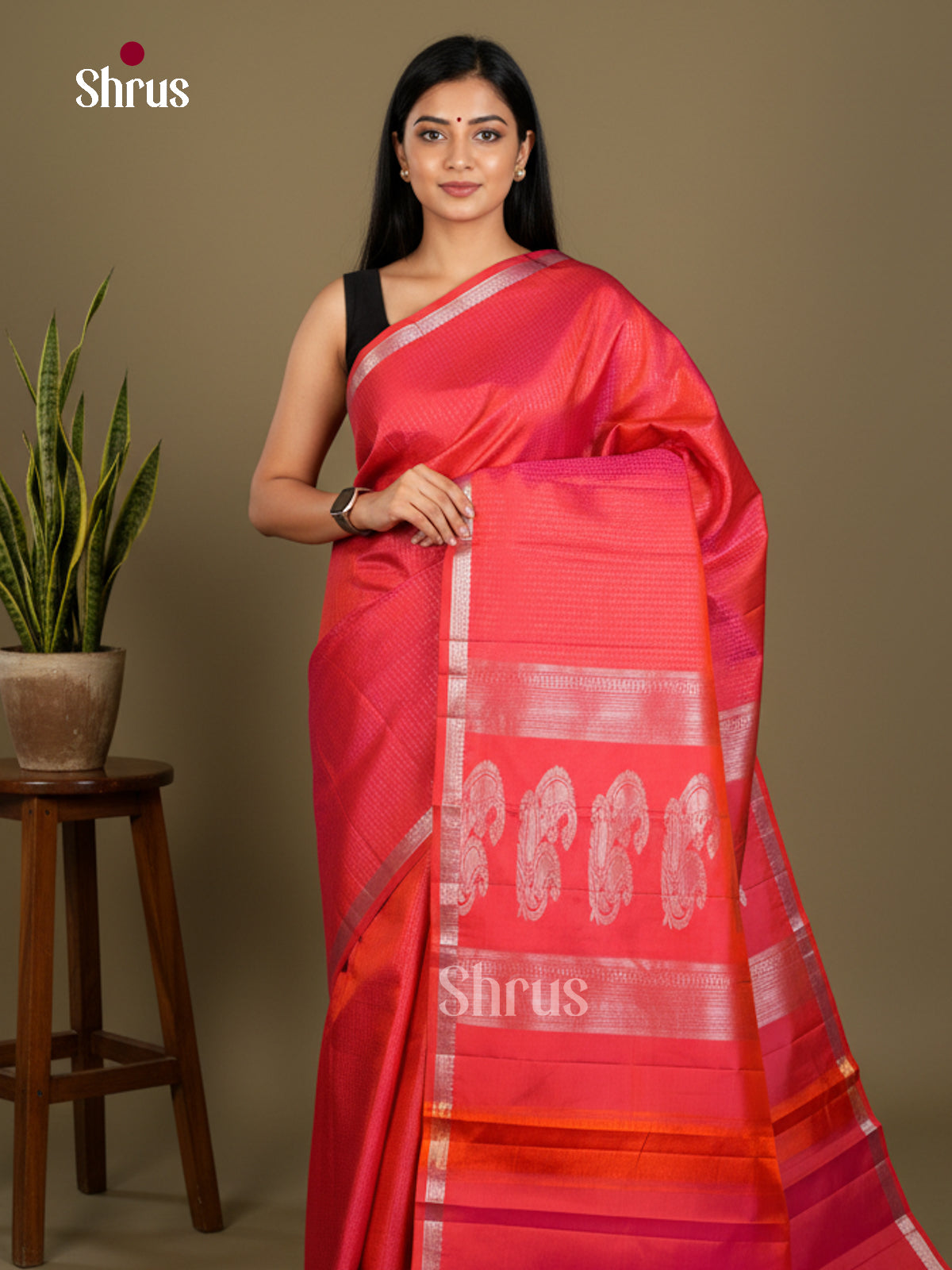Kanchipuram silk Saree - EDS04097 - Shop on Shrus.com