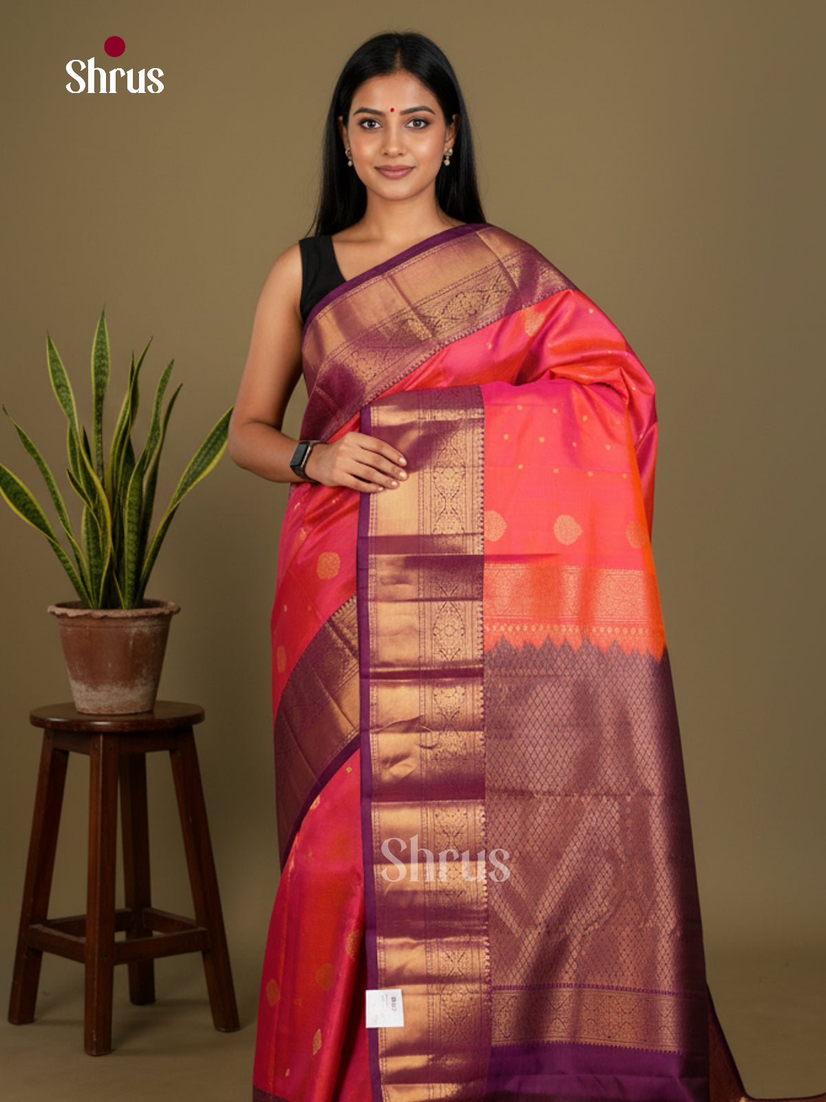 Kanchipuram silk Saree - EDS04110 - Shop on Shrus.com