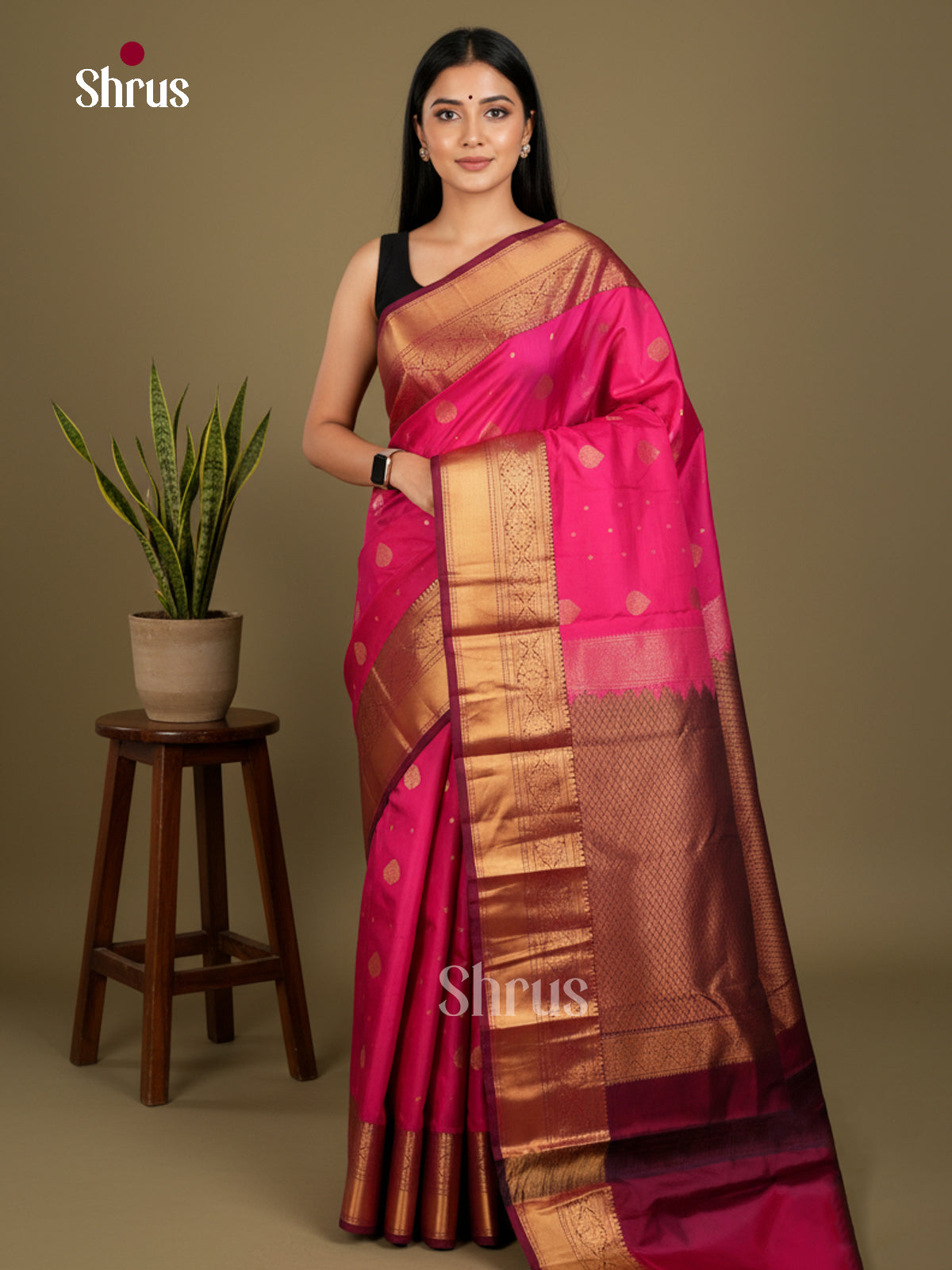 Kanchipuram silk Saree - EDS04111 - Shop on Shrus.com