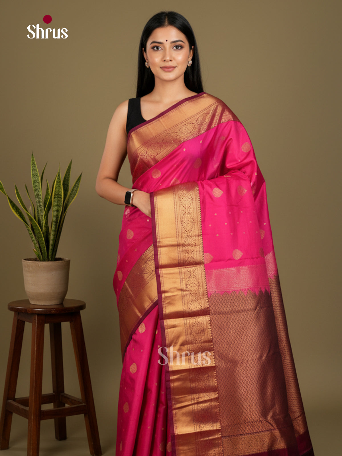 Kanchipuram silk Saree - EDS04111 - Shop on Shrus.com