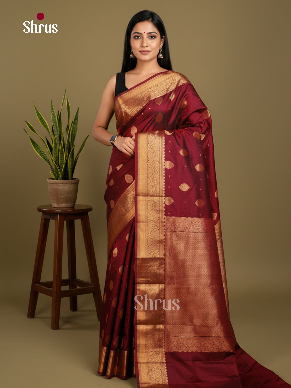 Kanchipuram silk Saree - EDS04113 - Shop on Shrus.com