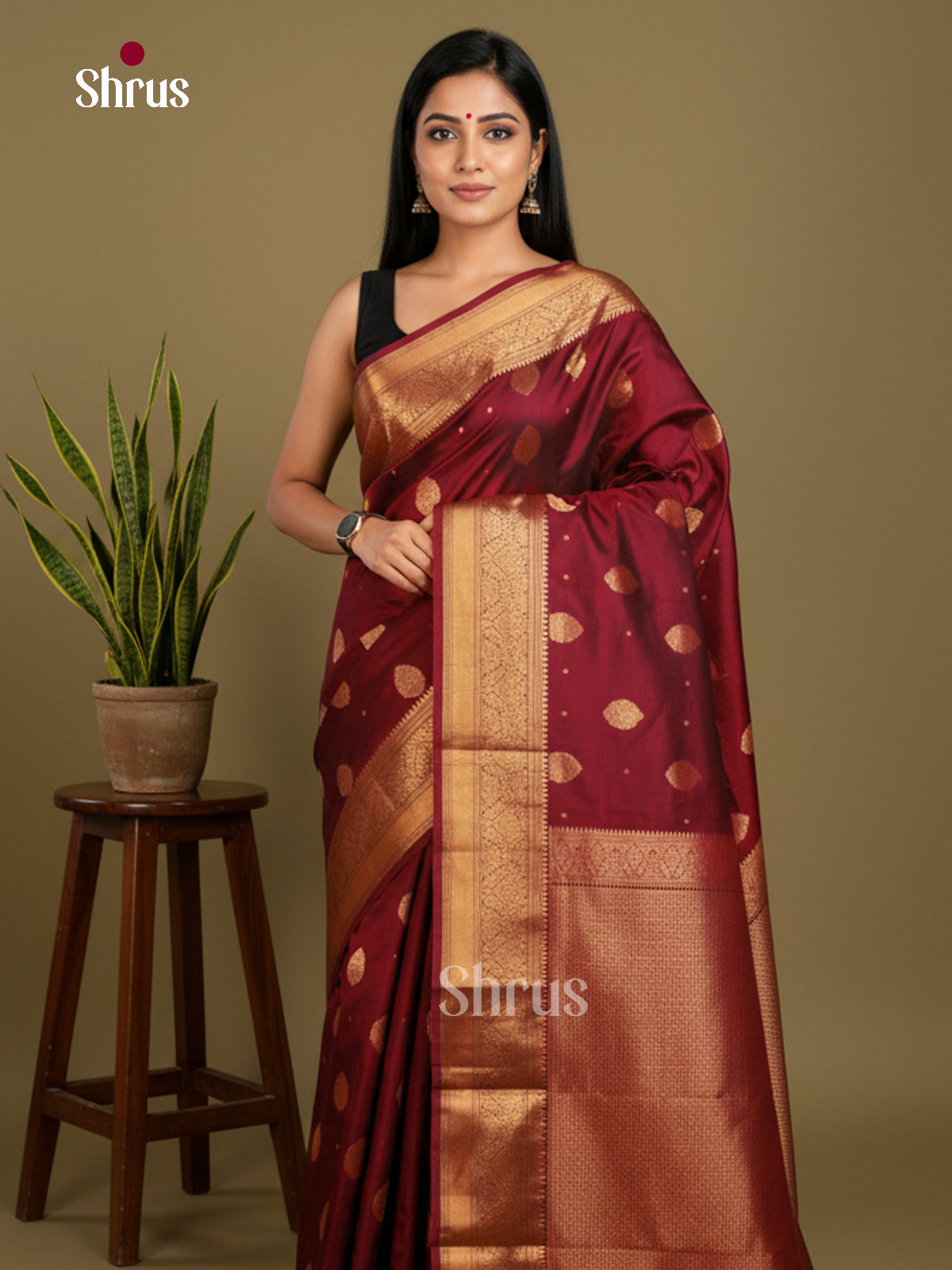 Kanchipuram silk Saree - EDS04113 - Shop on Shrus.com
