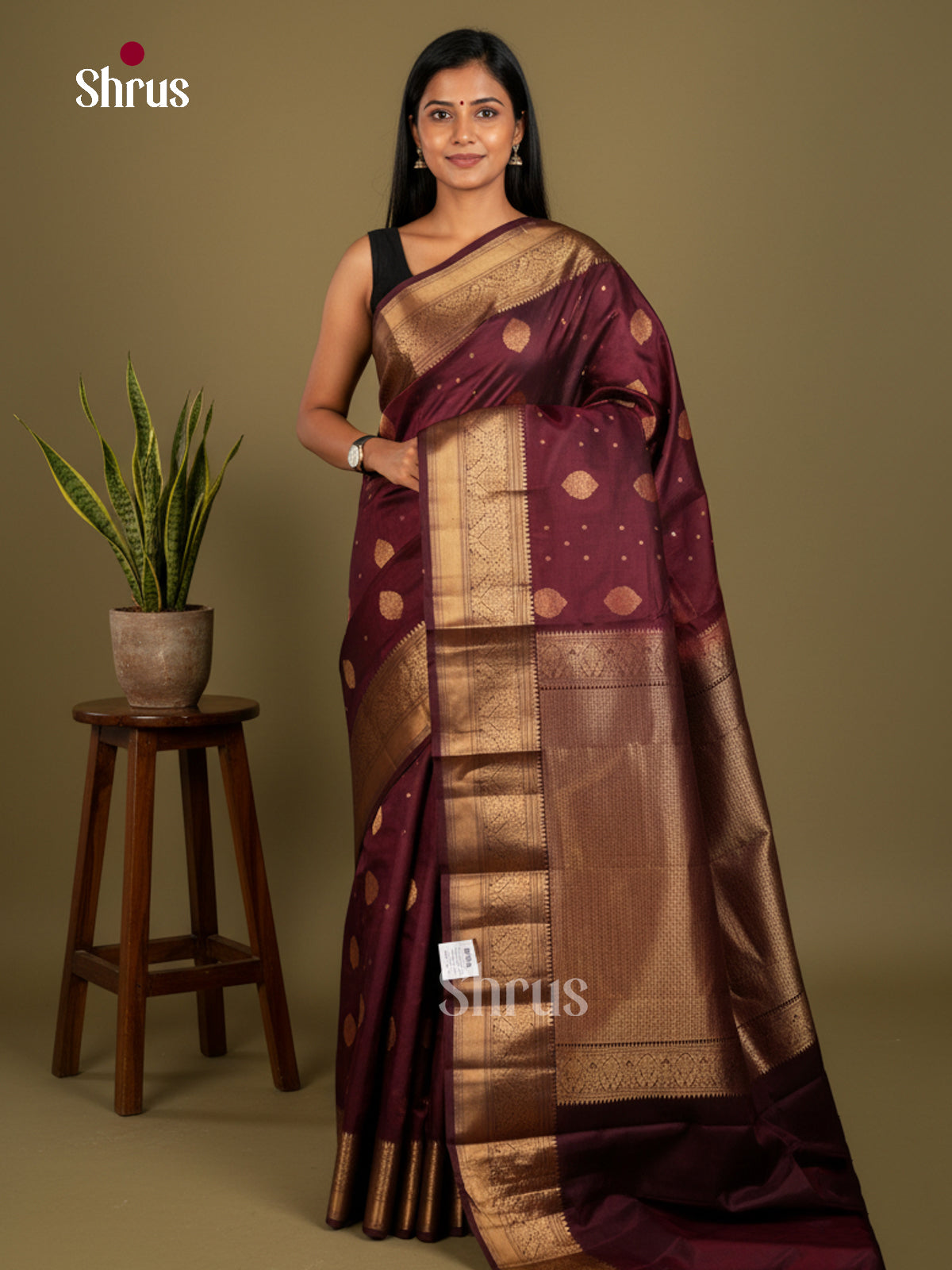 Kanchipuram silk Saree - EDS04114 - Shop on Shrus.com