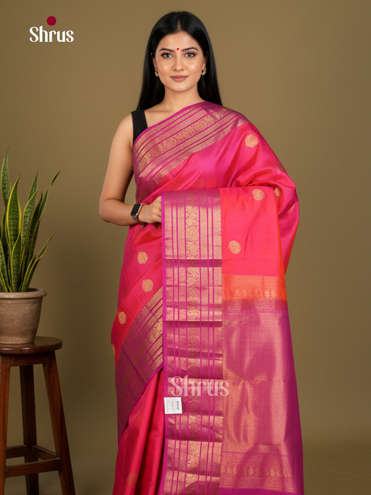 Kanchipuram silk Saree - EDS04117 - Shop on Shrus.com