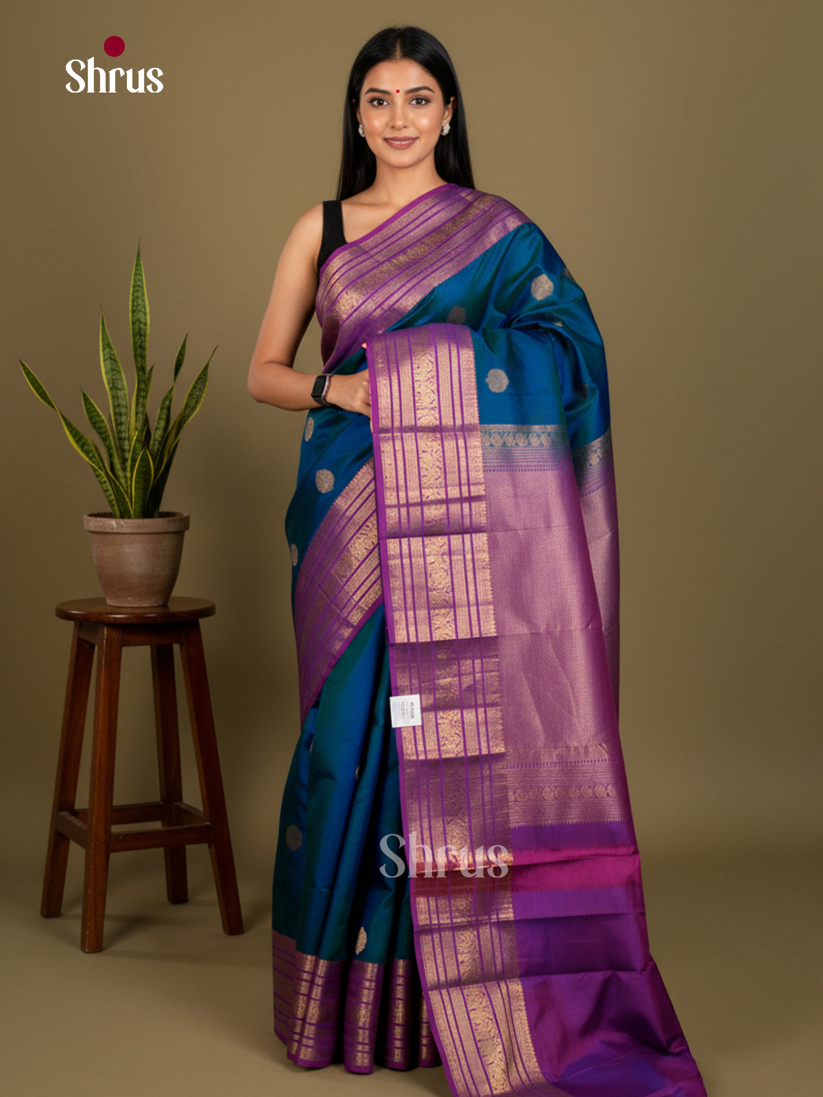 Kanchipuram silk Saree - EDS04118 - Shop on Shrus.com