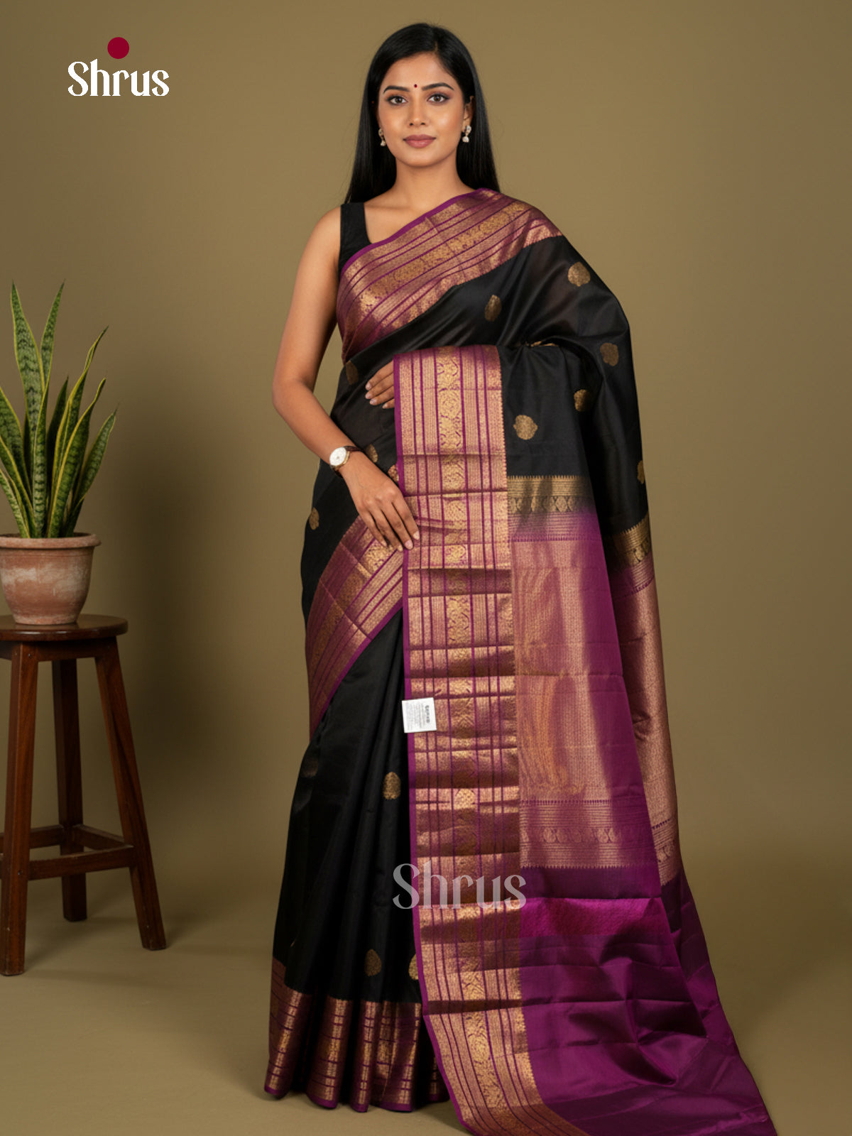 Kanchipuram silk Saree - EDS04120 - Shop on Shrus.com