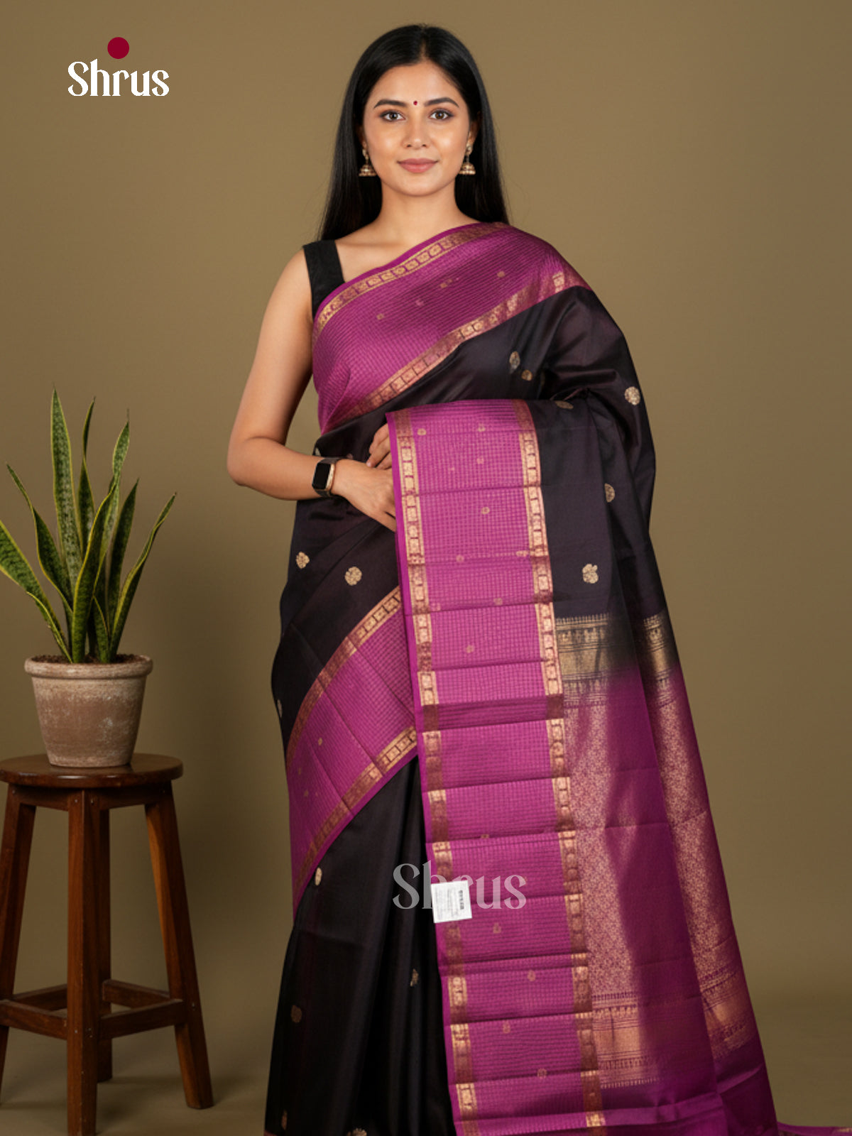 Kanchipuram silk Saree - EDS04123 - Shop on Shrus.com