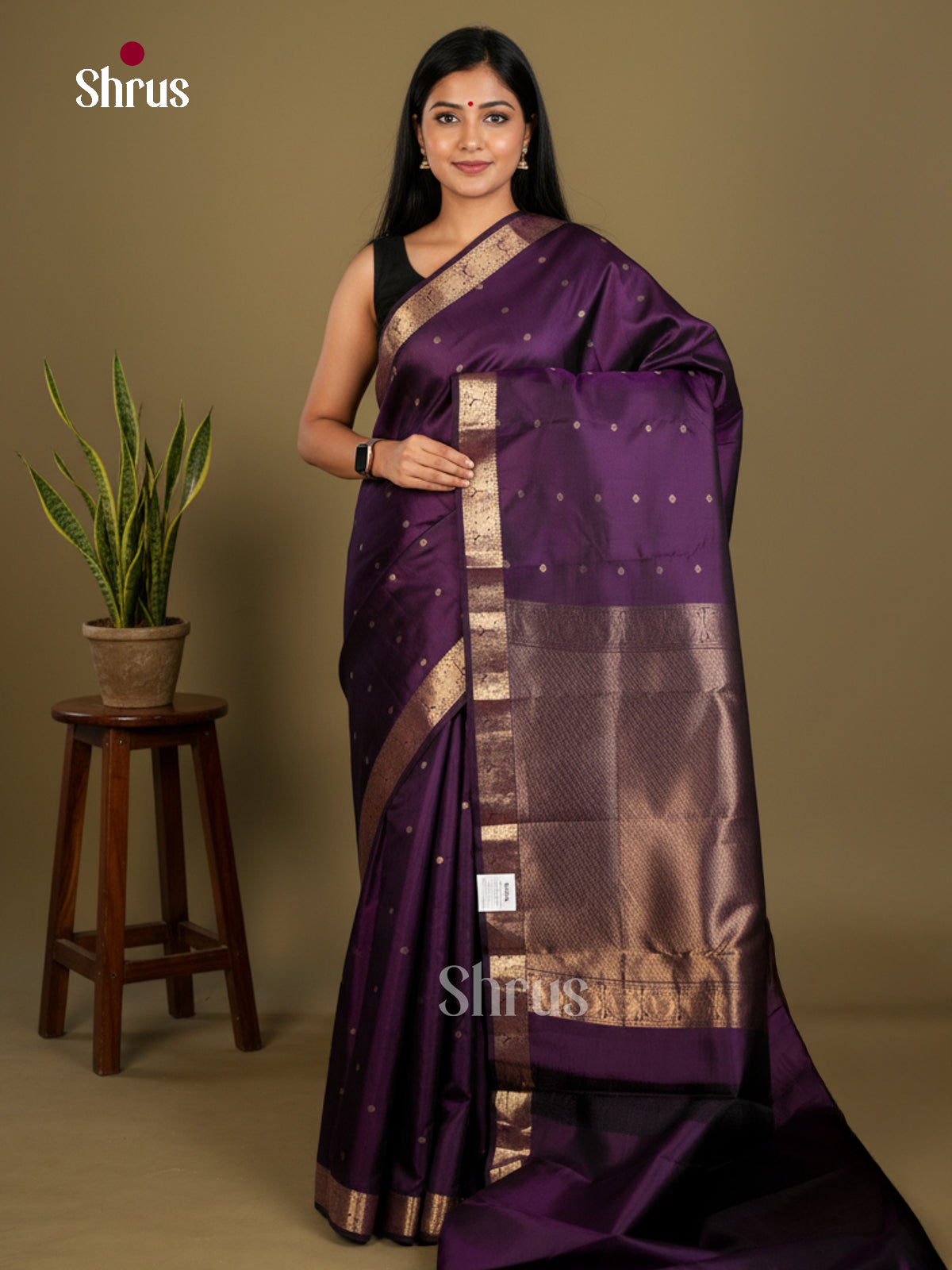 Kanchipuram silk Saree - EDS04124 - Shop on Shrus.com