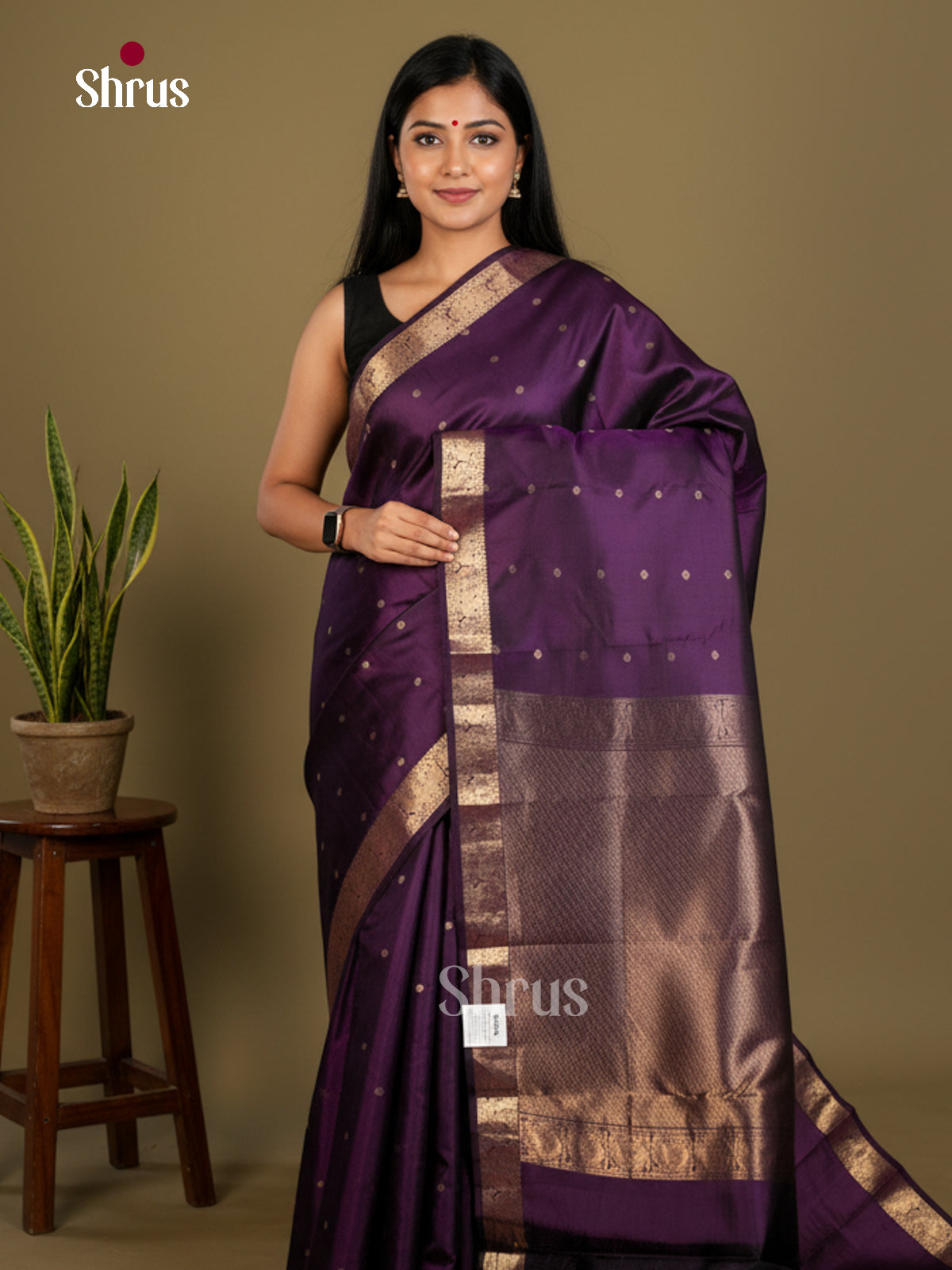 Kanchipuram silk Saree - EDS04124 - Shop on Shrus.com
