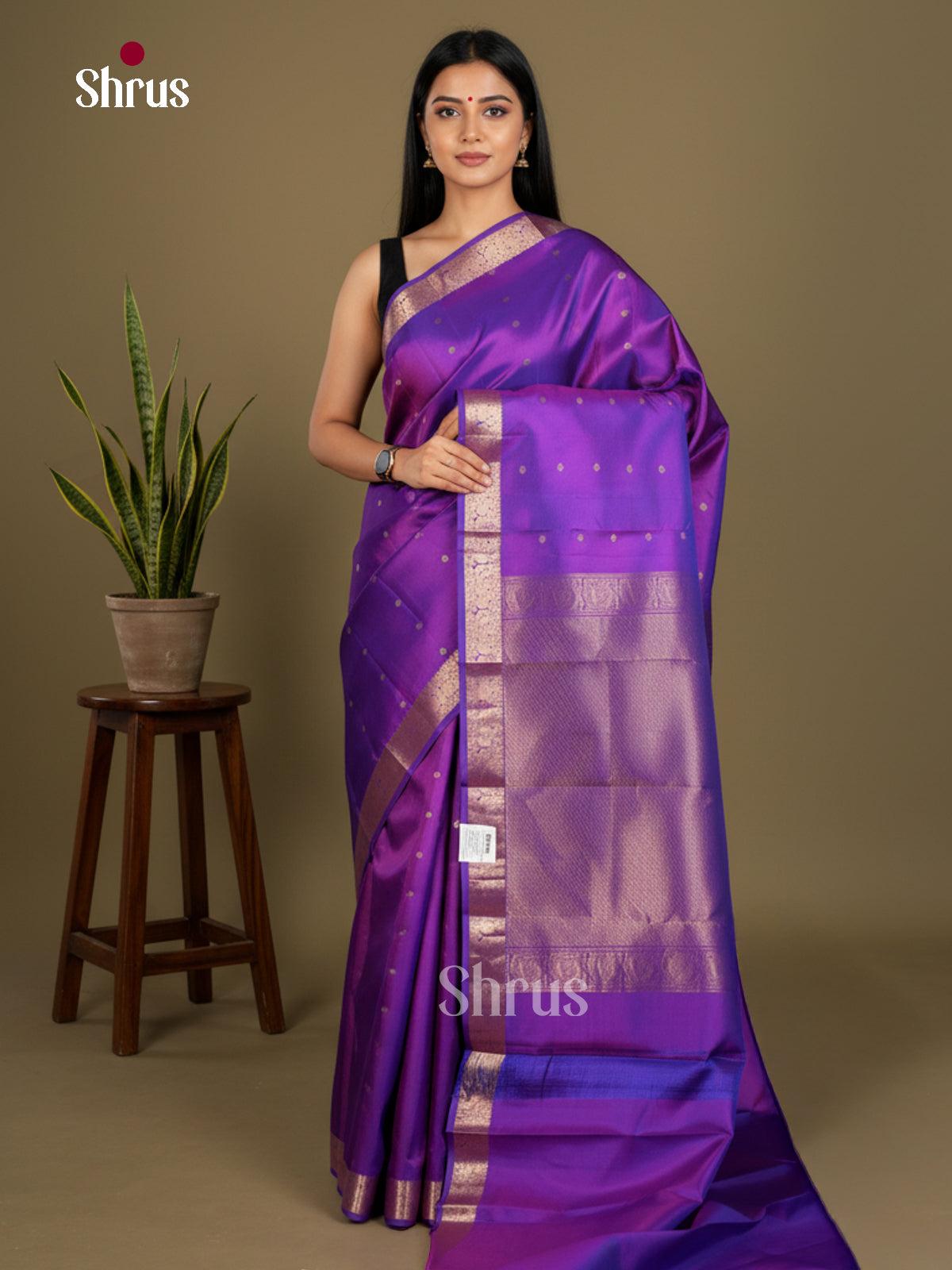 Kanchipuram silk Saree - EDS04125 - Shop on Shrus.com
