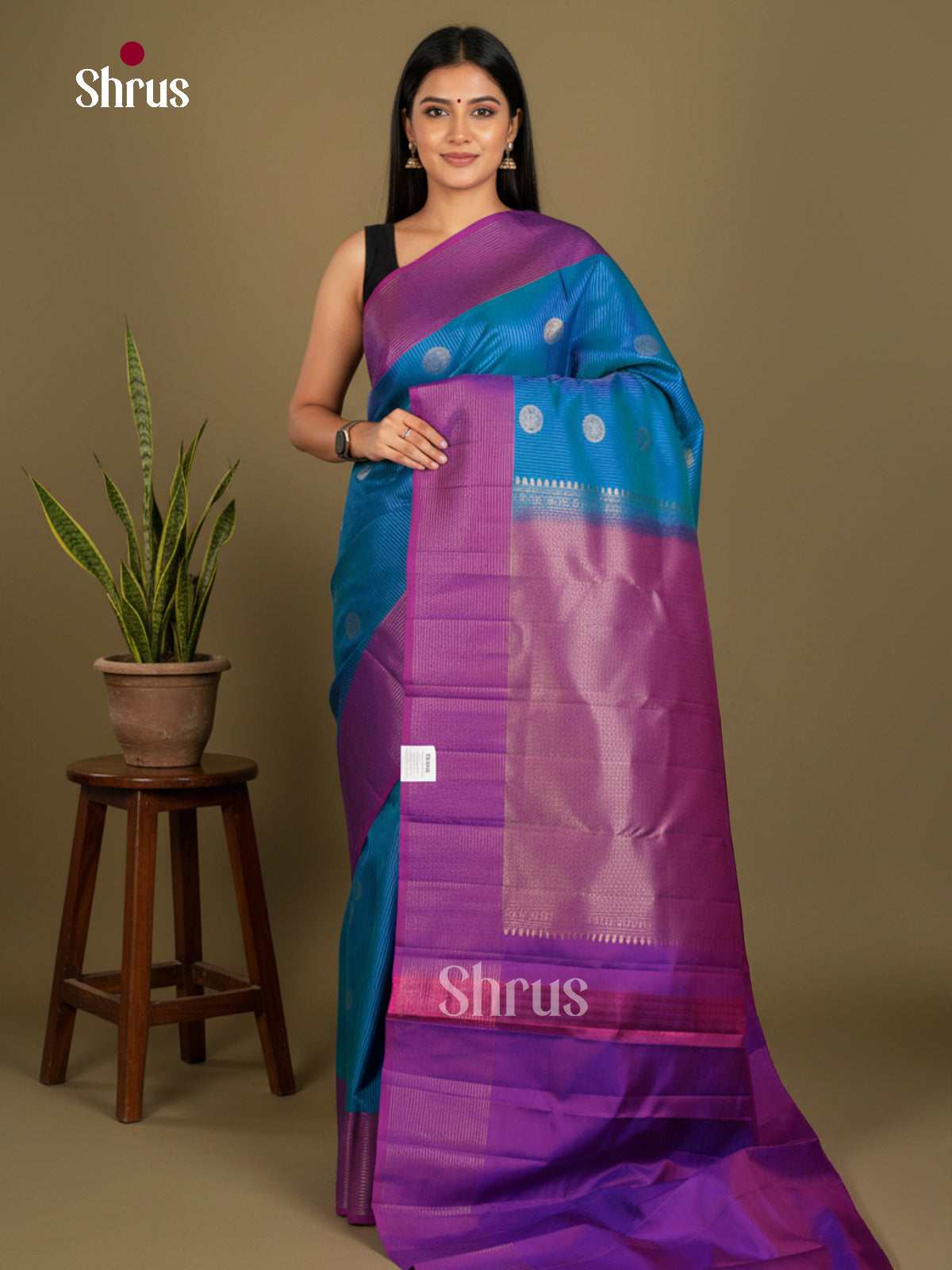 Kanchipuram silk Saree - EDS04127 - Shop on Shrus.com
