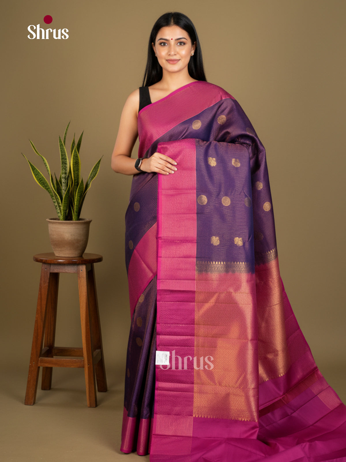 Kanchipuram silk Saree - EDS04129 - Shop on Shrus.com