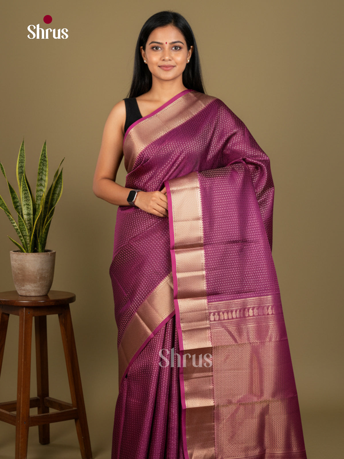 Kanchipuram silk Saree - EDS04138 - Shop on Shrus.com