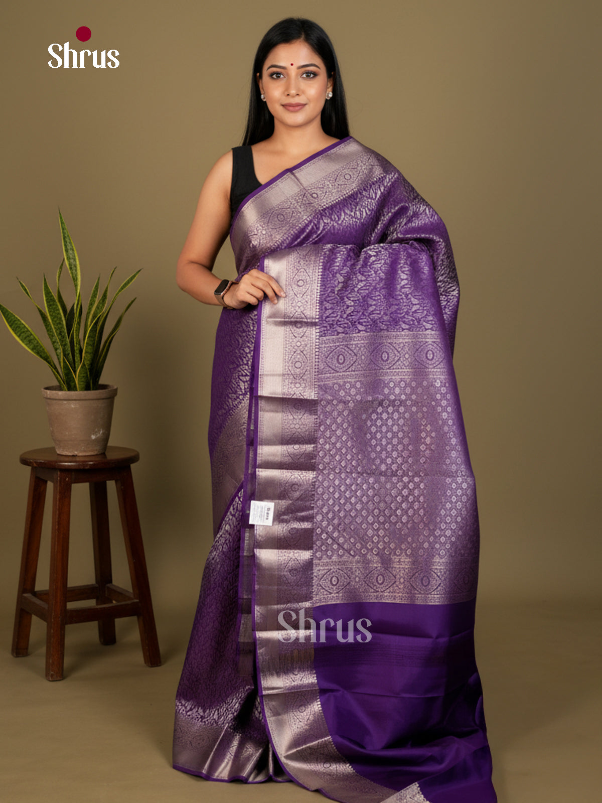 Kanchipuram silk Saree - EDS04150 - Shop on Shrus.com