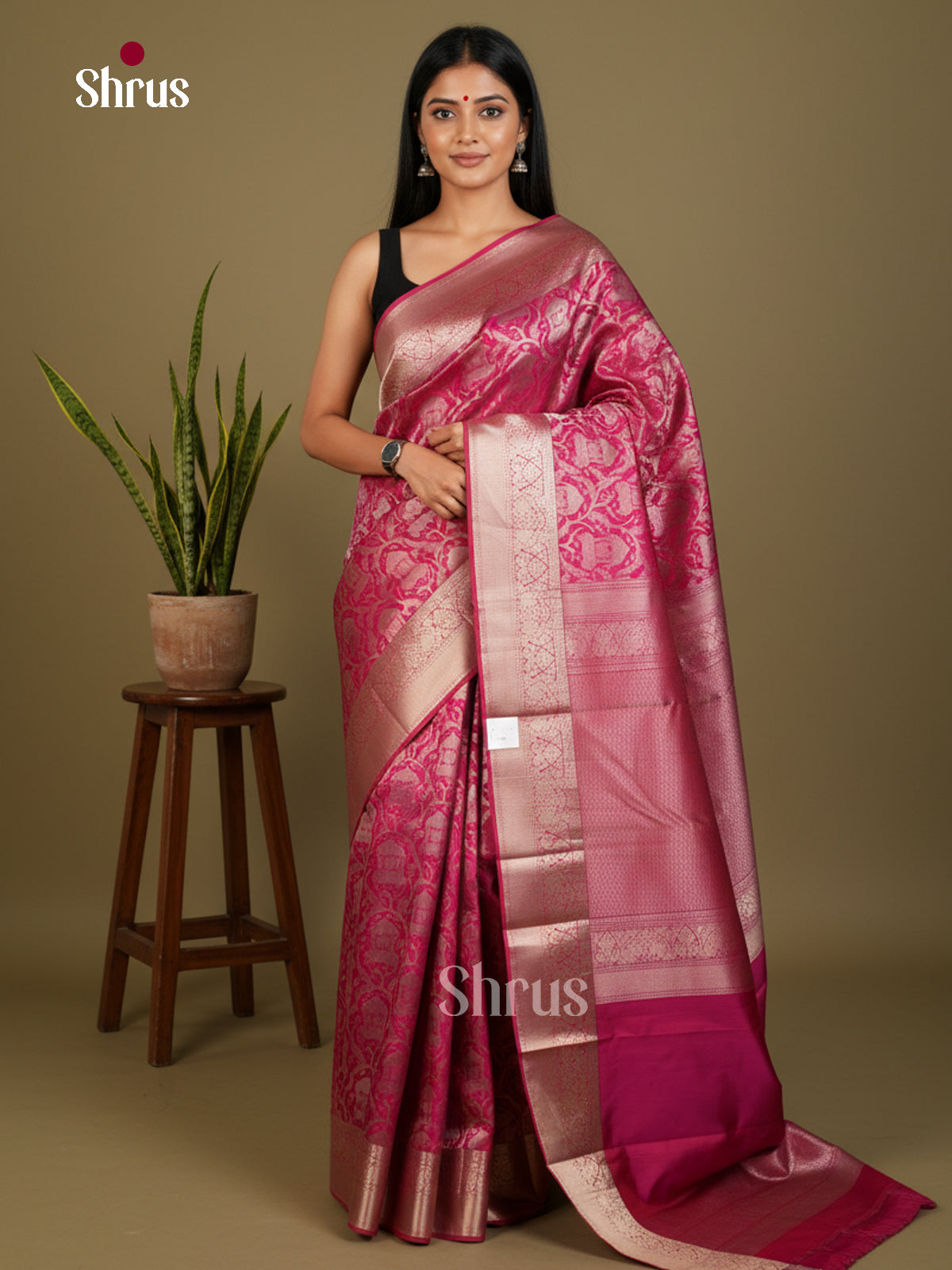 Kanchipuram silk Saree - EDS04159 - Shop on Shrus.com