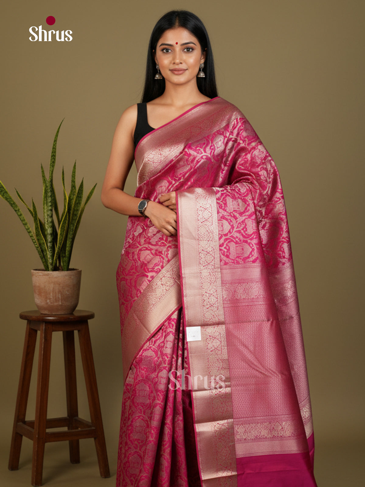 Kanchipuram silk Saree - EDS04159 - Shop on Shrus.com