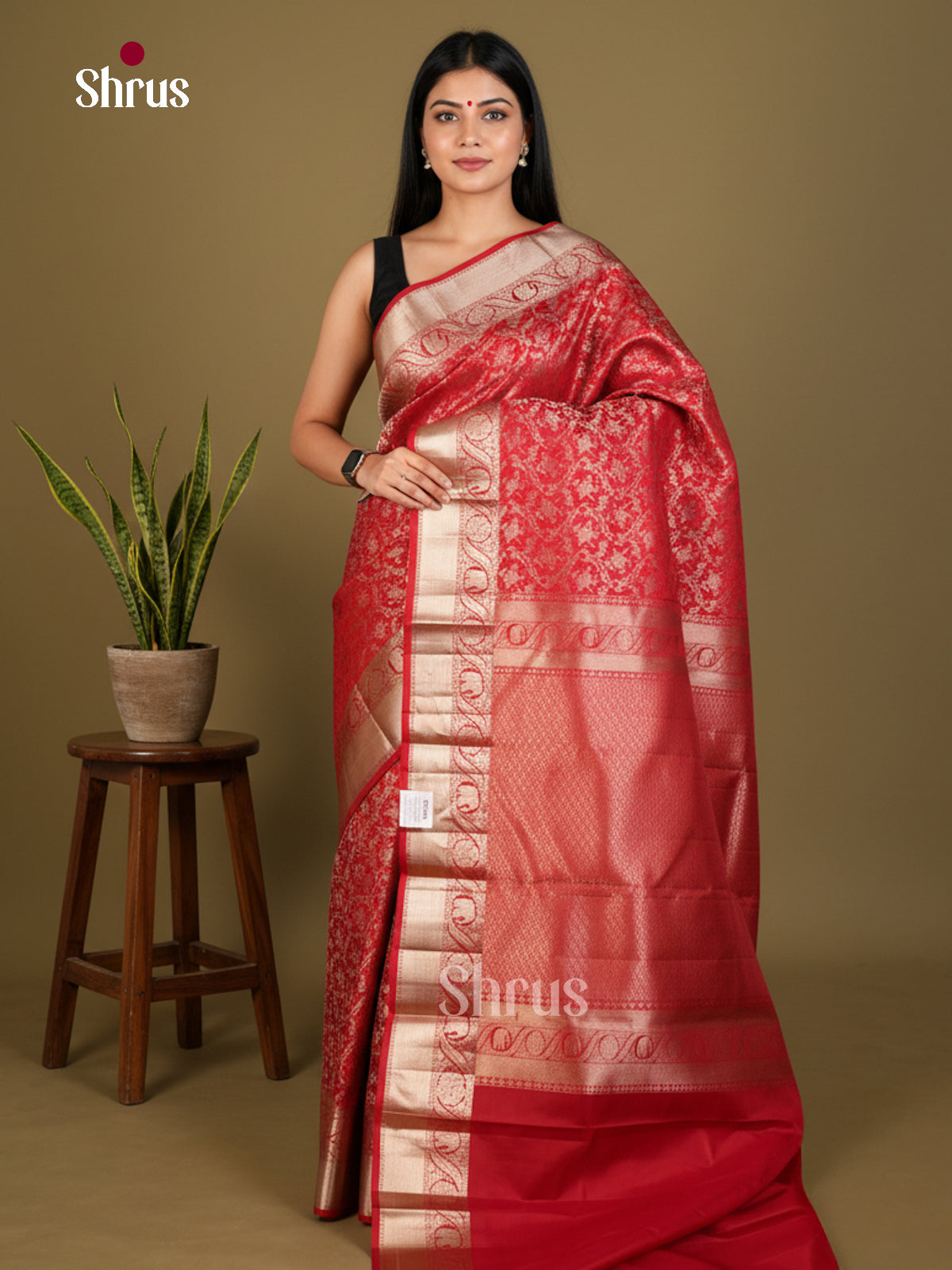 Kanchipuram silk Saree - EDS04160 - Shop on Shrus.com