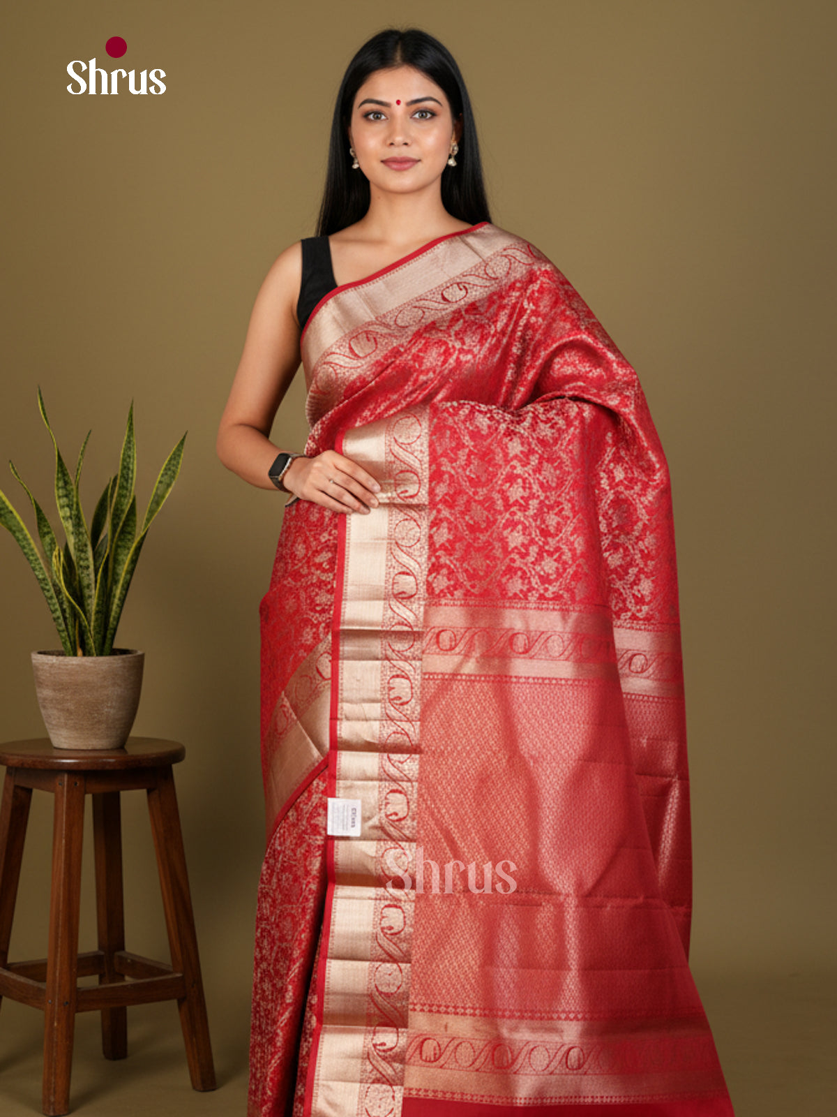 Kanchipuram silk Saree - EDS04160 - Shop on Shrus.com