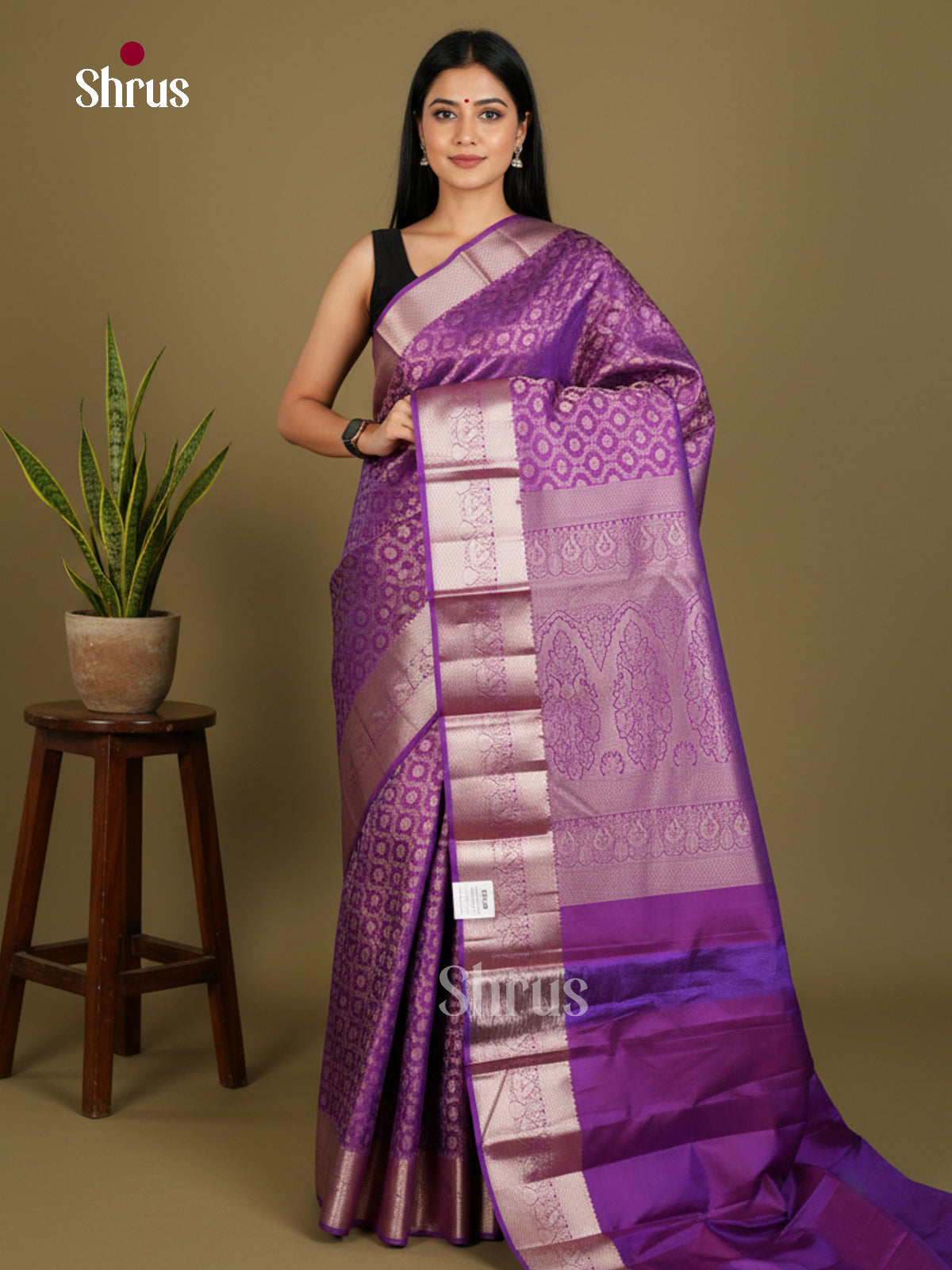 Kanchipuram silk Saree - EDS04169 - Shop on Shrus.com
