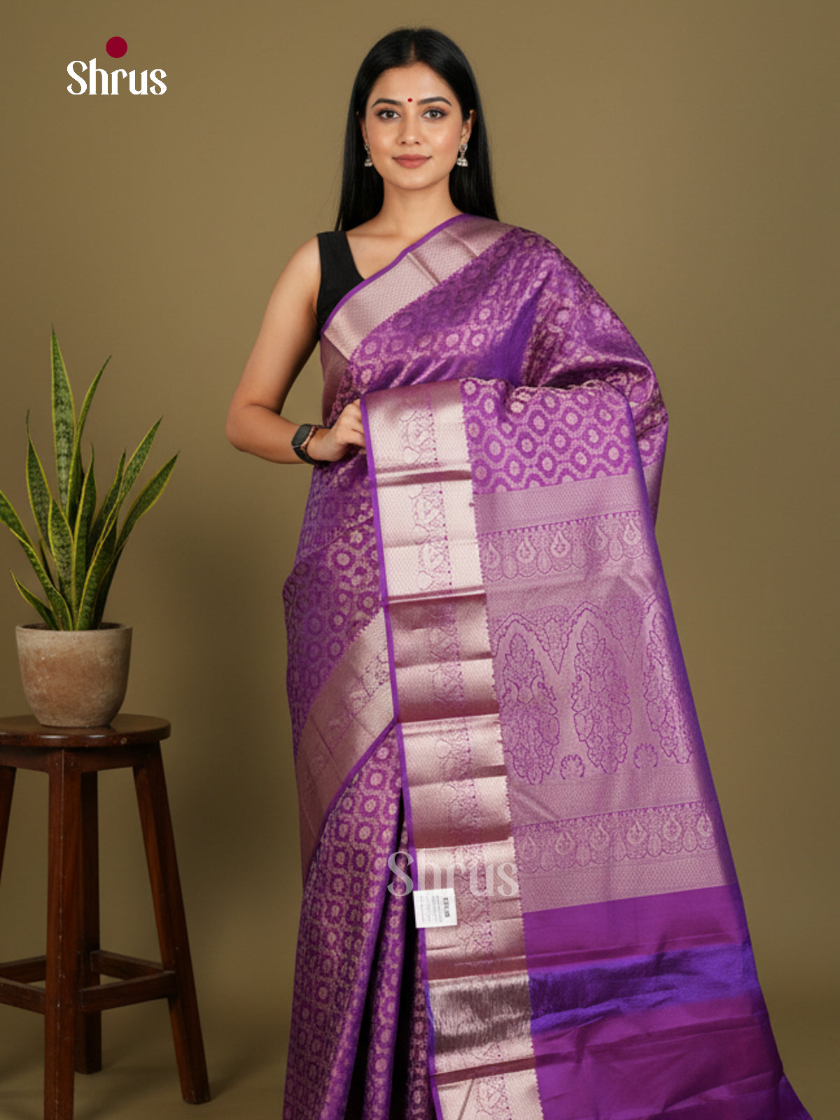 Kanchipuram silk Saree - EDS04169 - Shop on Shrus.com