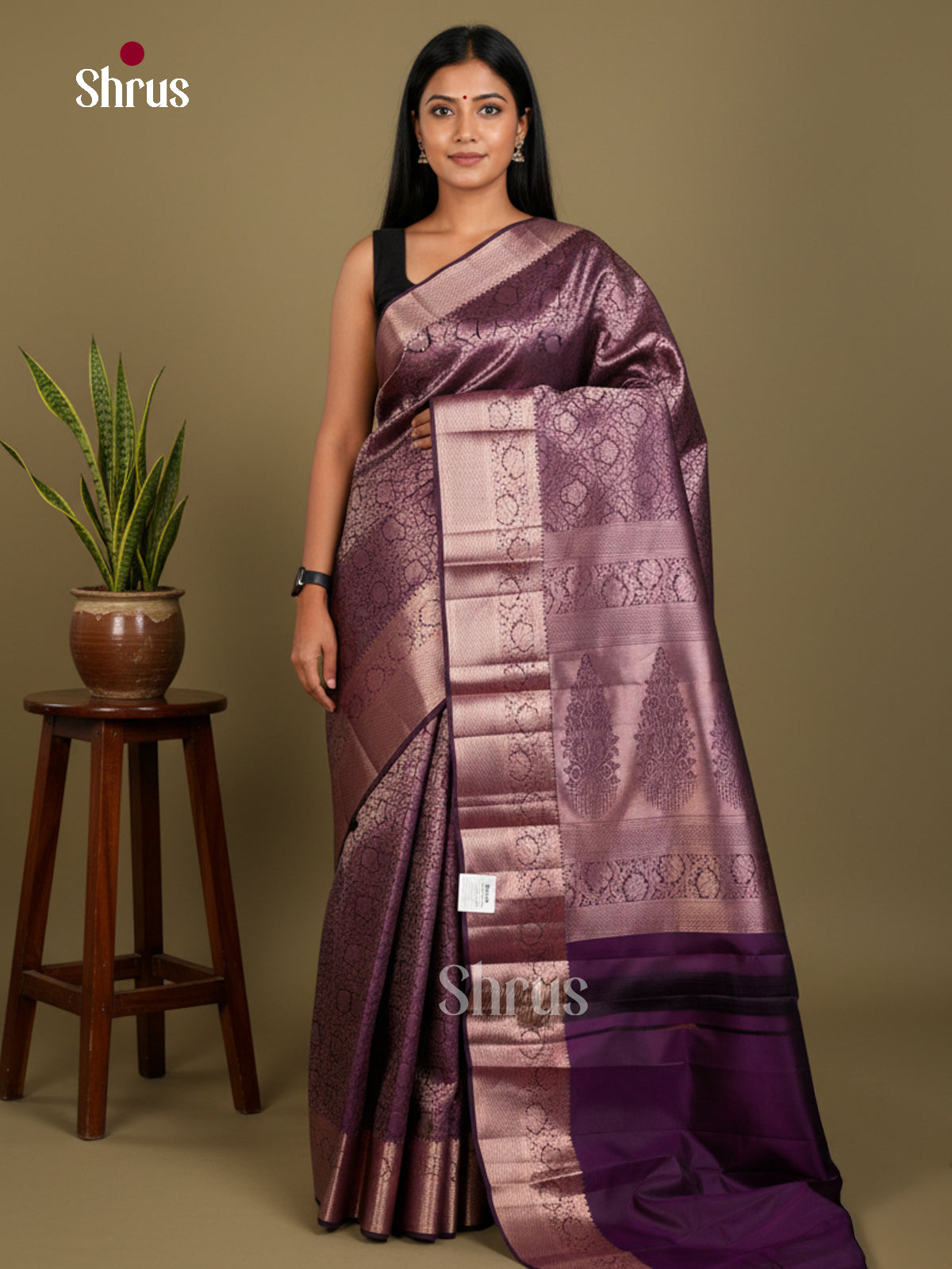 Kanchipuram silk Saree - EDS04171 - Shop on Shrus.com