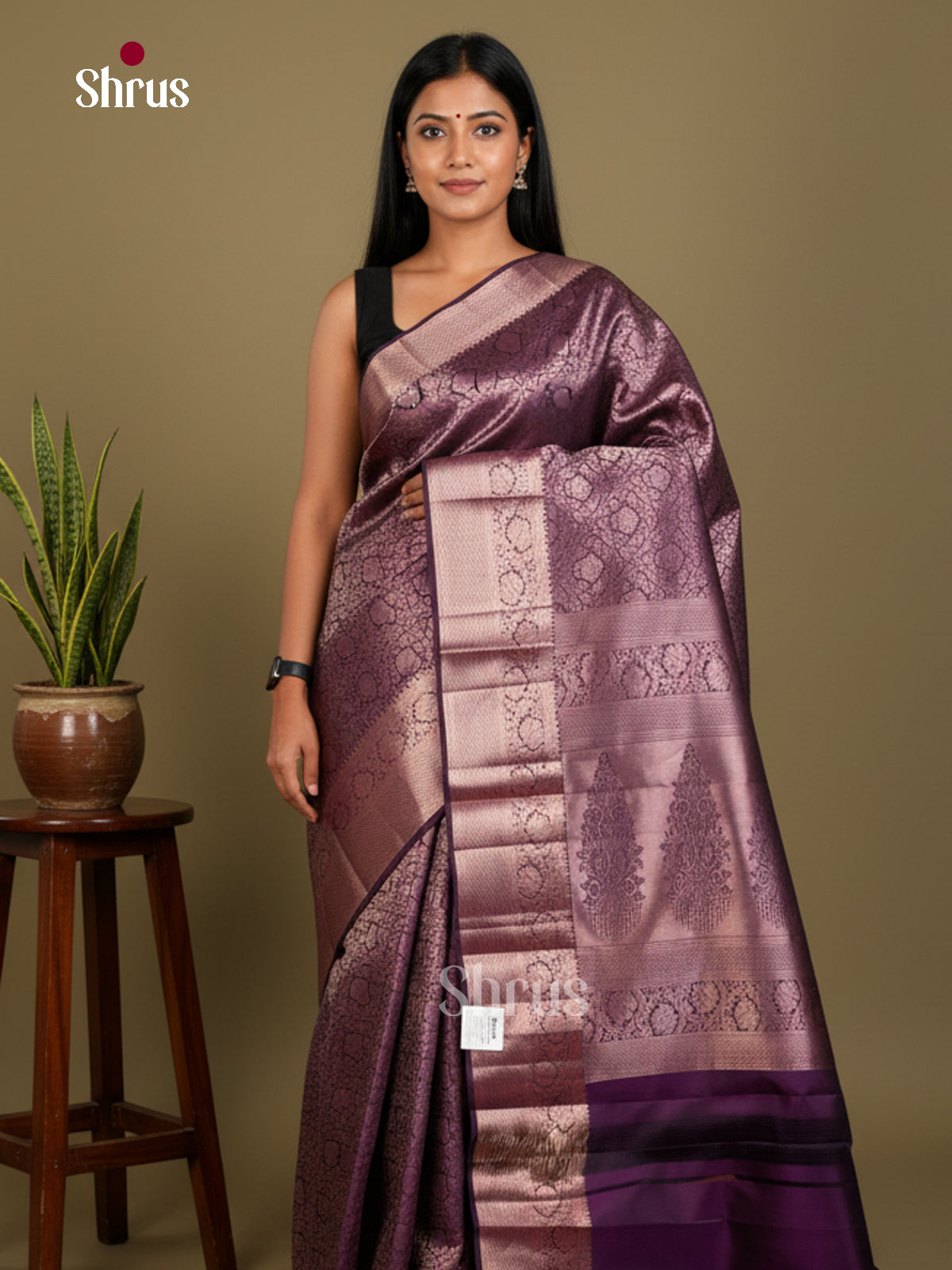 Kanchipuram silk Saree - EDS04171 - Shop on Shrus.com