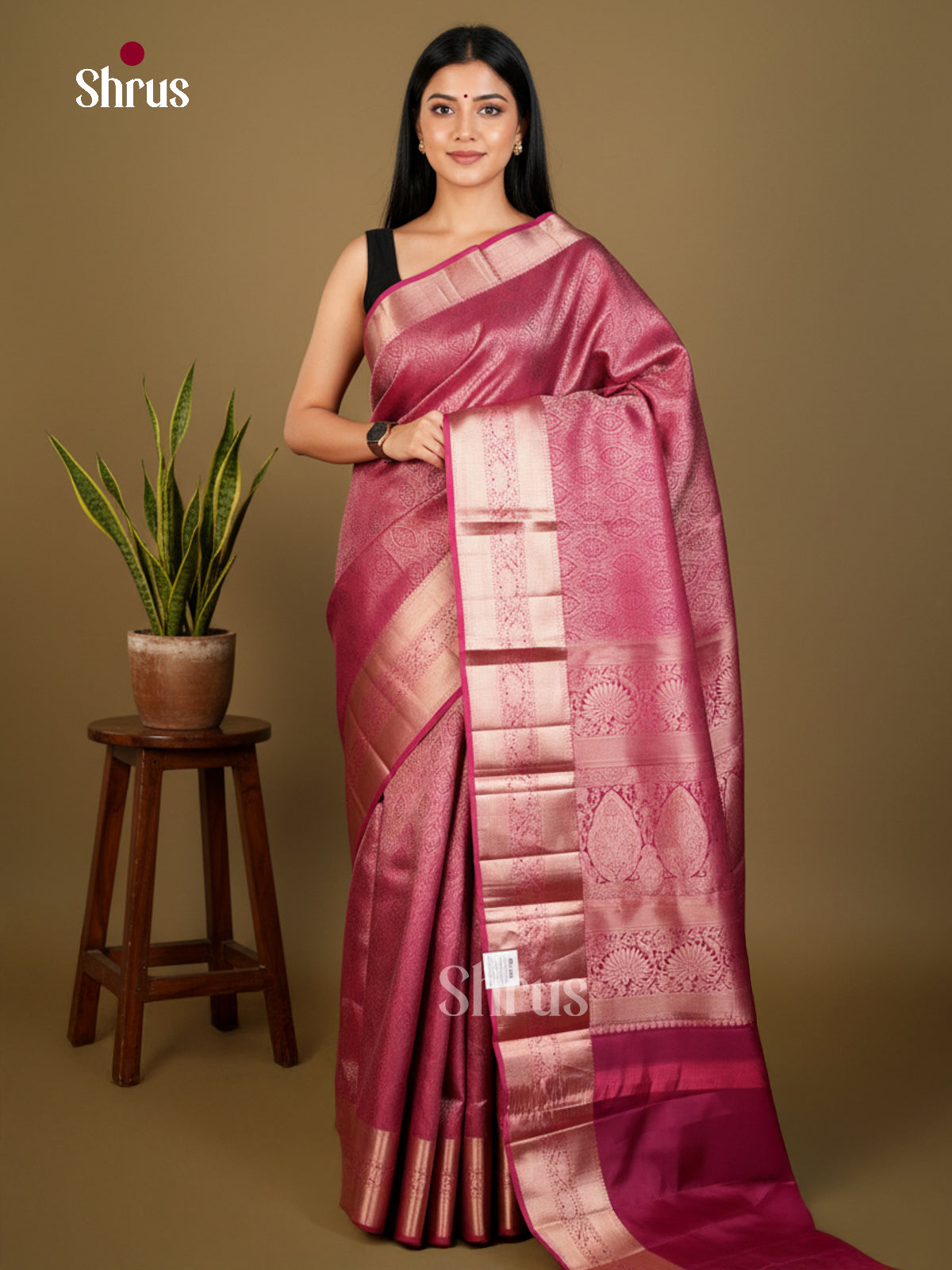 Kanchipuram silk Saree - EDS04173 - Shop on Shrus.com