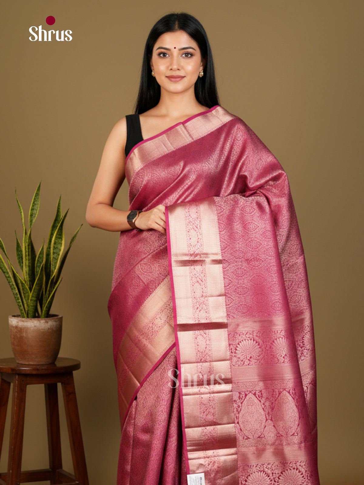Kanchipuram silk Saree - EDS04173 - Shop on Shrus.com