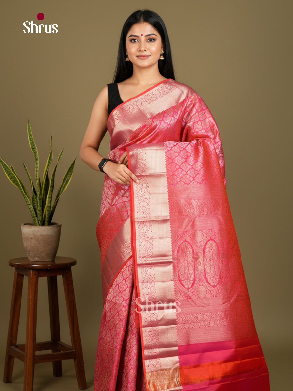 Kanchipuram silk Saree - EDS04175 - Shop on Shrus.com